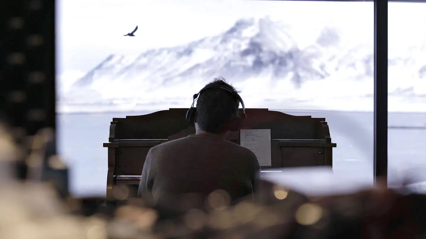 Musikken på »The Nearer The Fountain, More Pure The Stream Flows« var oprindeligt tænkt som et orkestralt stykke inspireret af Islands natur, som siden er blevet udviklet til albummets elleve sange.