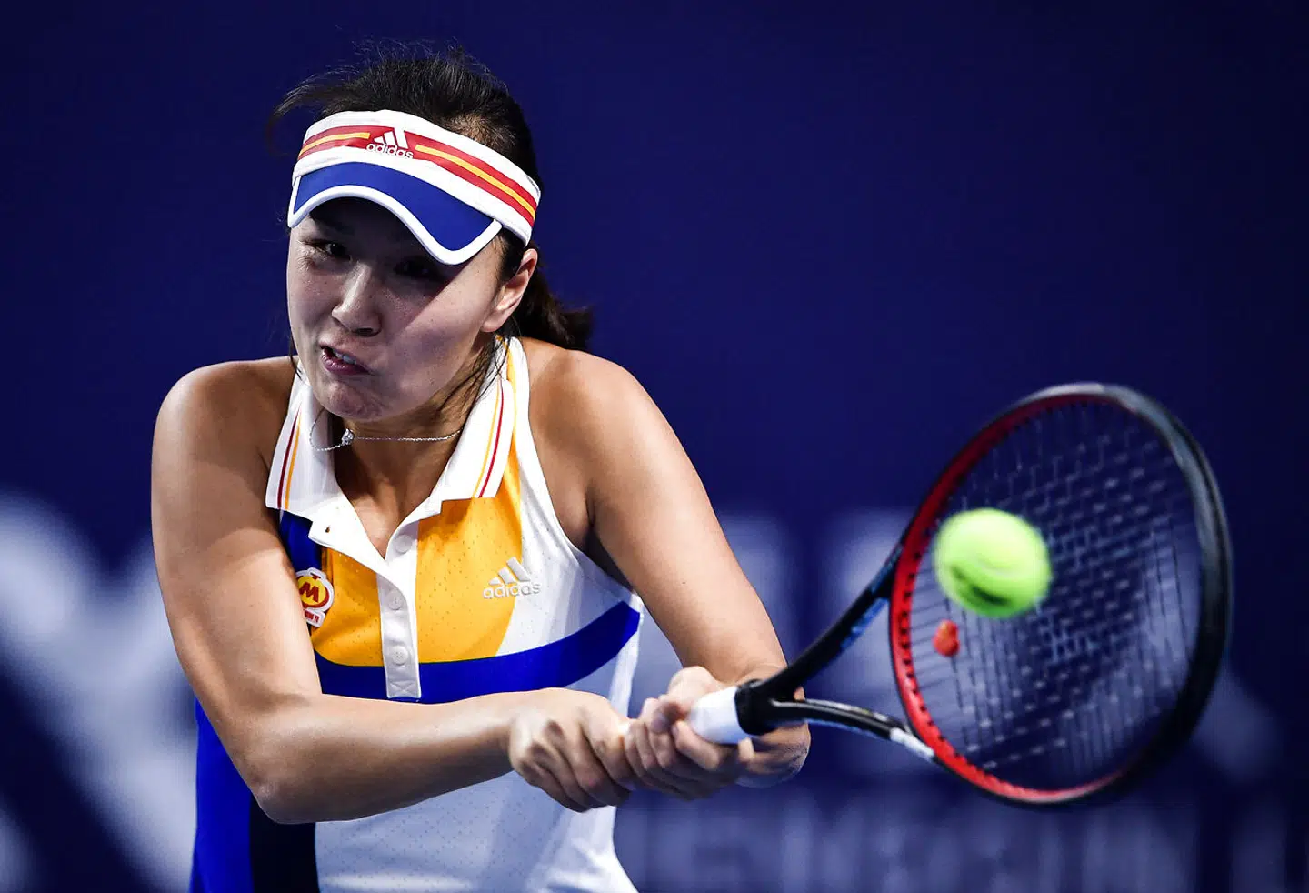 Peng Shuai besluttede sig for at fortælle sandheden, selvom Zhang Gaoli ifølge hende havde sagt, at han ikke var bange for hendes afsløring. Her spiller hun mod russiske Elena Vesnina 3. november 2017.