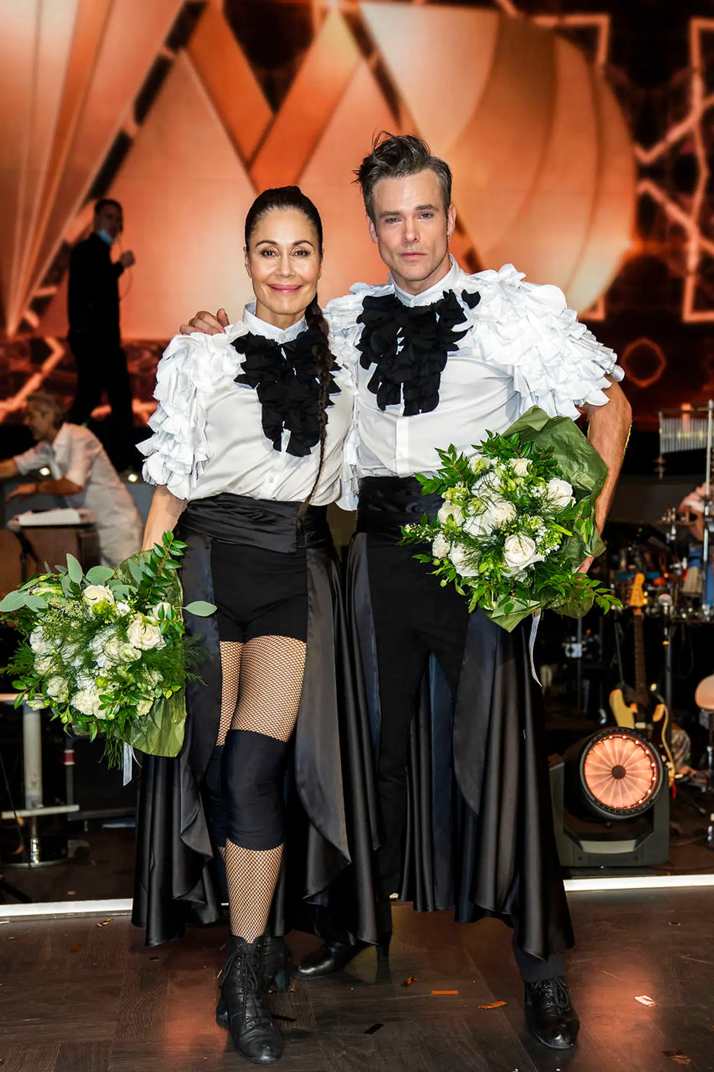 Nukâka Coster-Waldau og Silas Holst (t.h.) endte på en tredjeplads i Vild Med Dans i 2020.