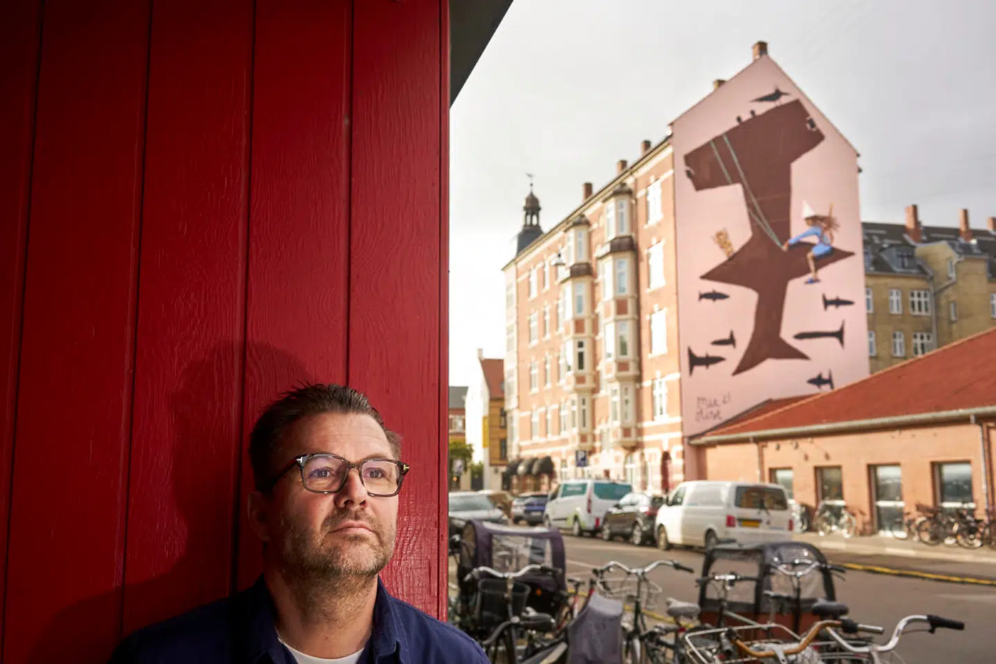 Jens-Peter Brask har kurateret en lang række kunstværker på gavle rundt omkring i København.