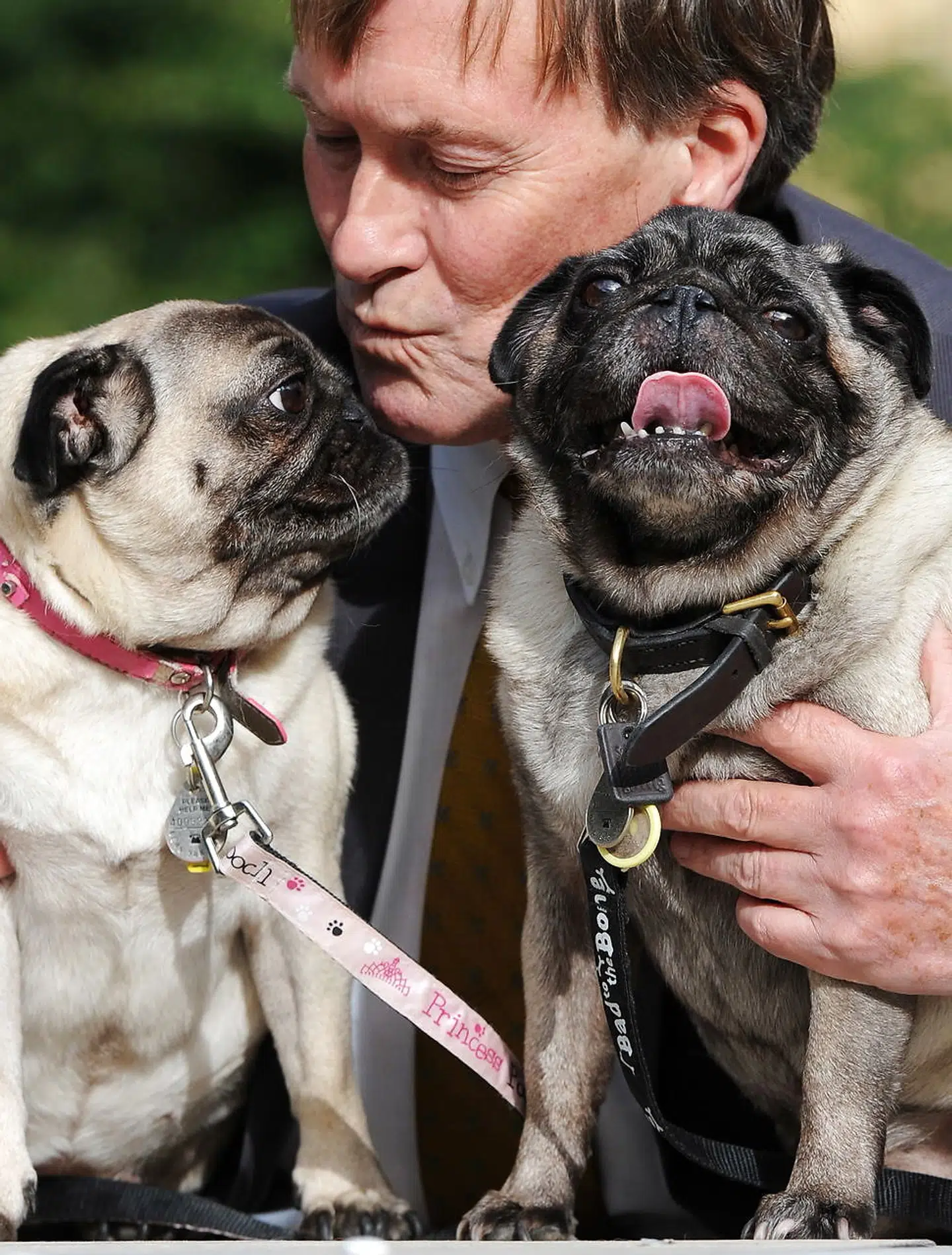 David Amess var ikke en flammekaster af en politiker, og kærlighed til dyr var formentlig hans mest dybfølte politiske sag. Her er han med sine to hunde.