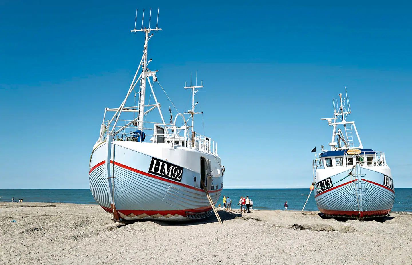 Arkivfoto. Fiskekuttere på Thorupstrand i Nordjylland.