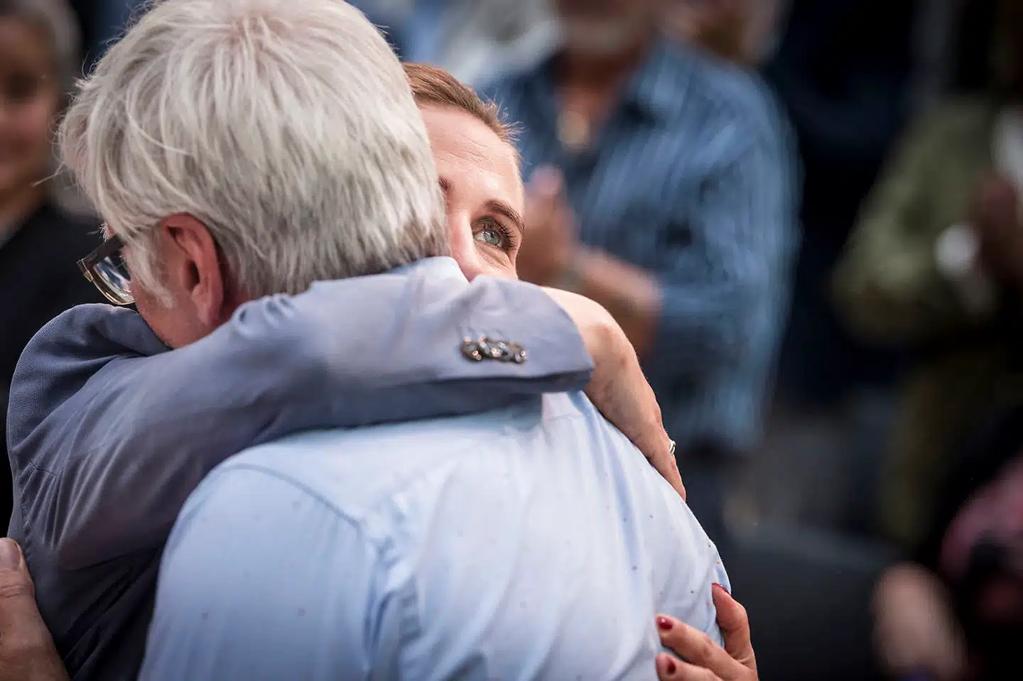 Arkivfoto: Statsminister Mette Frederiksen og Poul Erik Rasmussen under arrangementet, hvor statsministeren giver en officiel undskyldning til Godhavnsdrengene og andre tidligere anbragte børnehjemsbørn med flere på Marienborg, tirsdag den 13. august 2019. Statsministeren giver en officiel undskyldning for statens manglende tilsyn, da en række anbragte børn blev udsat for overgreb og svigt fra 1946 til 1976.