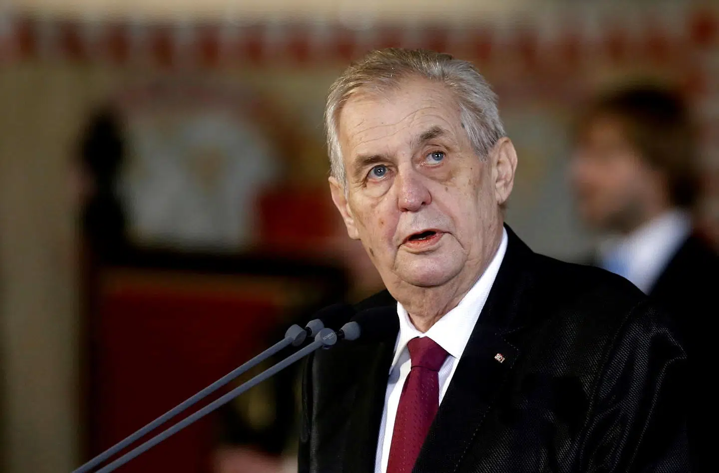 FILE PHOTO: Re-elected Czech President Milos Zeman attends his inauguration ceremony at Prague Castle in Prague, Czech Republic, March 8, 2018. REUTERS/David W Cerny/File Photo