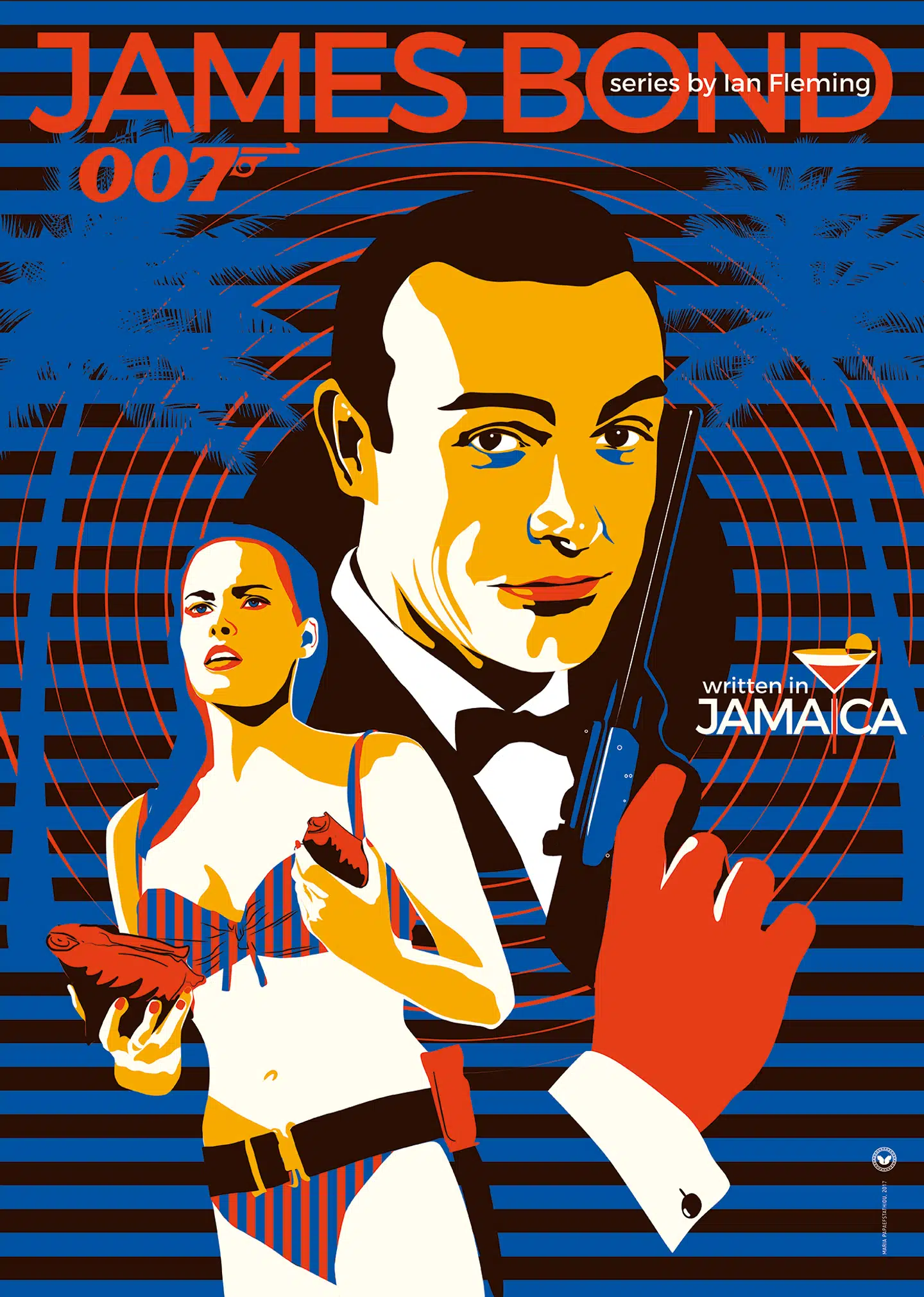 James Bonds slægtskab med Jamaica bliver også fremhævet i kunstneriske projekter – her den græske designer Maria Papaefstathiou, som arbejder under navnet 'It's Just Me'.