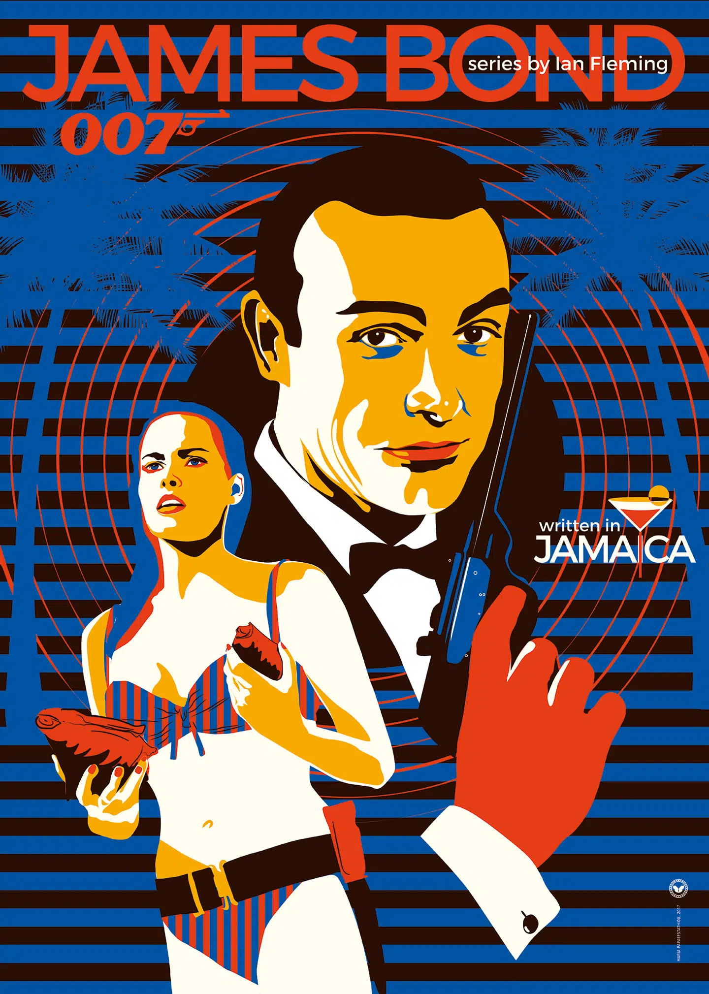 James Bonds slægtskab med Jamaica bliver også fremhævet i kunstneriske projekter – her den græske designer Maria Papaefstathiou, som arbejder under navnet 'It's Just Me'.