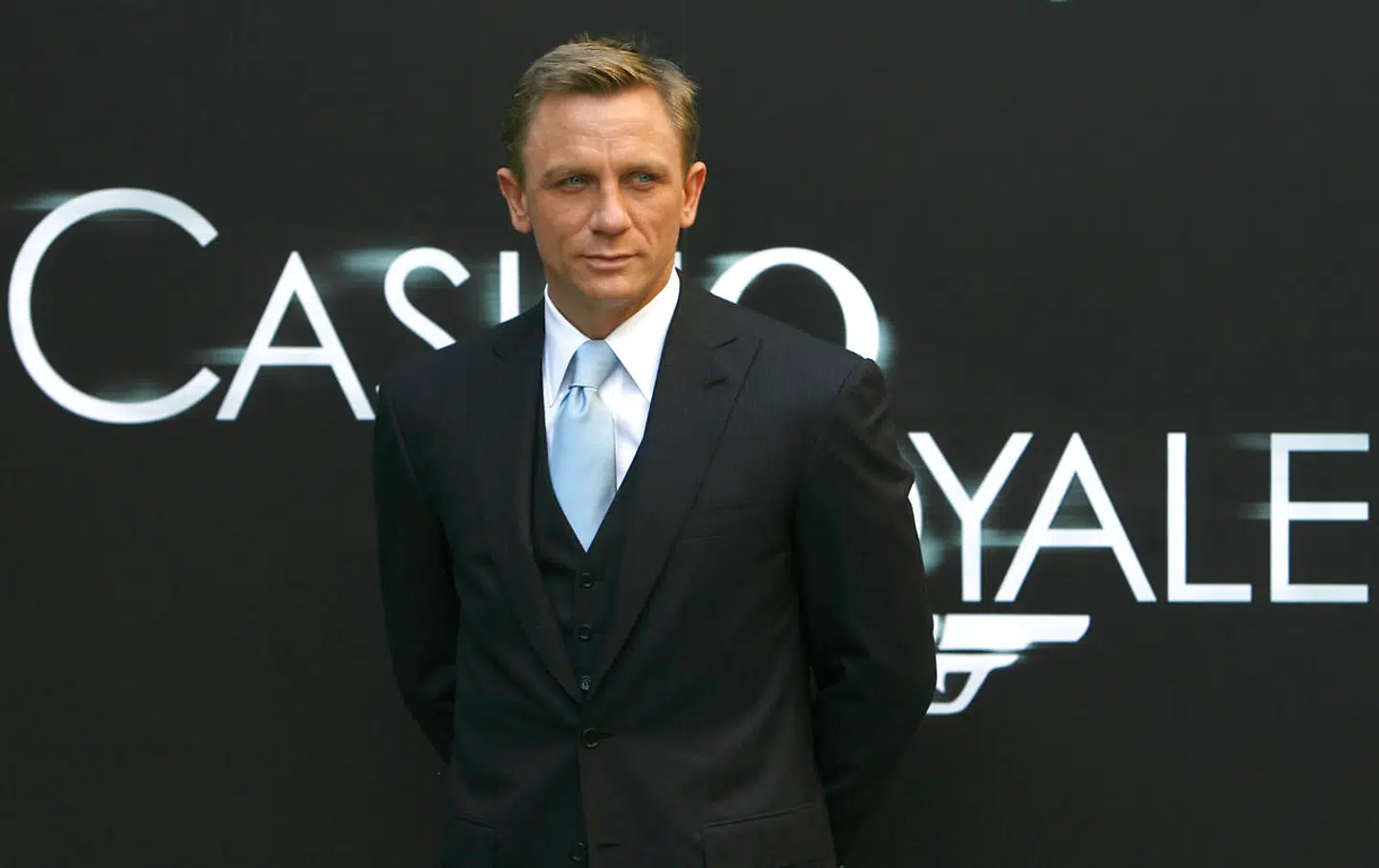 British actor Daniel Craig poses during a press conference to promote Martin Campbell's new film "Casino Royale" in Madrid, 20 November 2006. A series of events are to be held on October 5, 2012 to mark the 50th anniversary of the James Bond films, the iconic spy saga that helped define half-a-century of cultural, political and technological upheaval. The suave British agent, code name 007, appeared on the silver screen for the first time in the 1962 classic "Dr. No", introducing himself with the immortal line "Bond... James Bond" over a high-stakes game of baccarat. AFP PHOTO/ PIERRE-PHILIPPE MARCOU