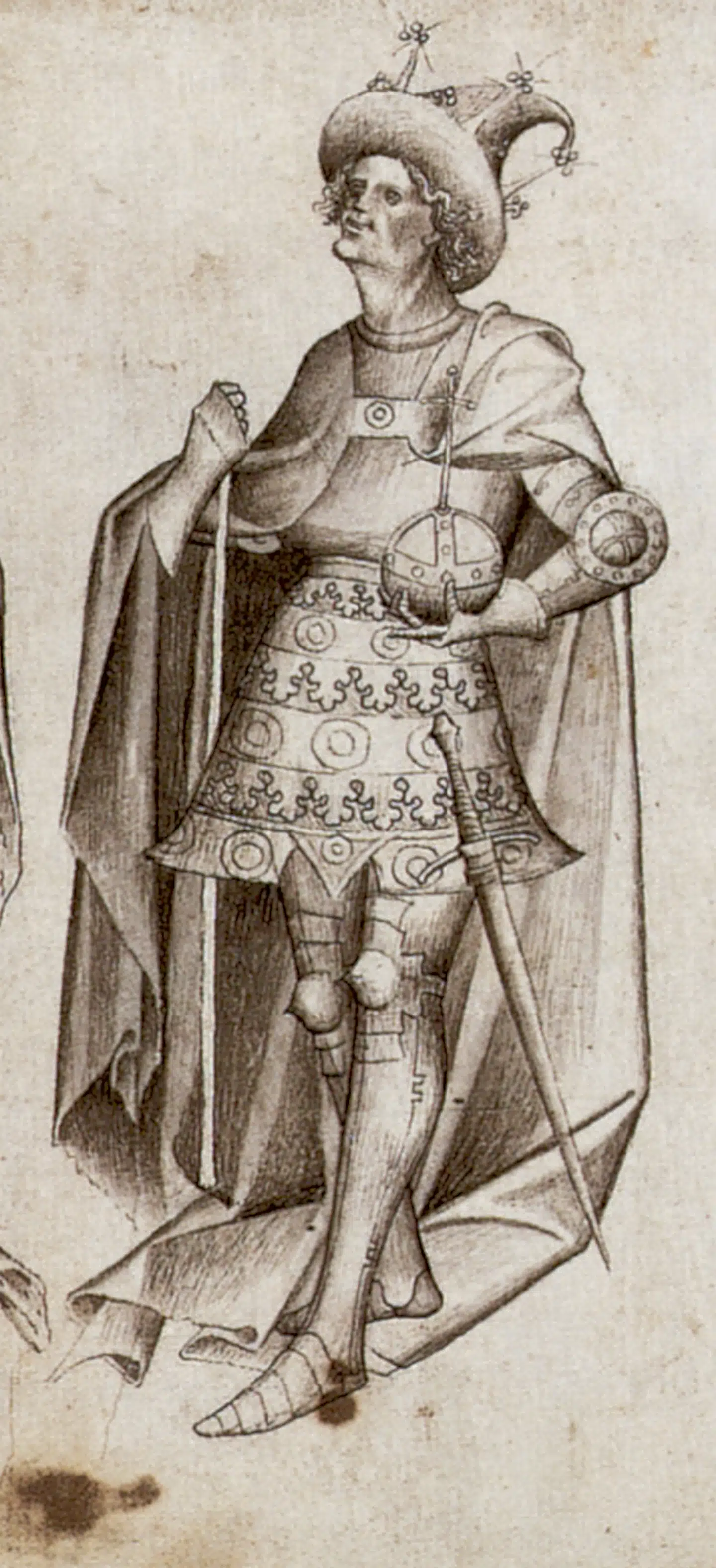 Margretes adoptivsøn var Erik af Pommern. I 1424 foretog han en stor udlandsrejse. Tegningen stammer fra denne tur.