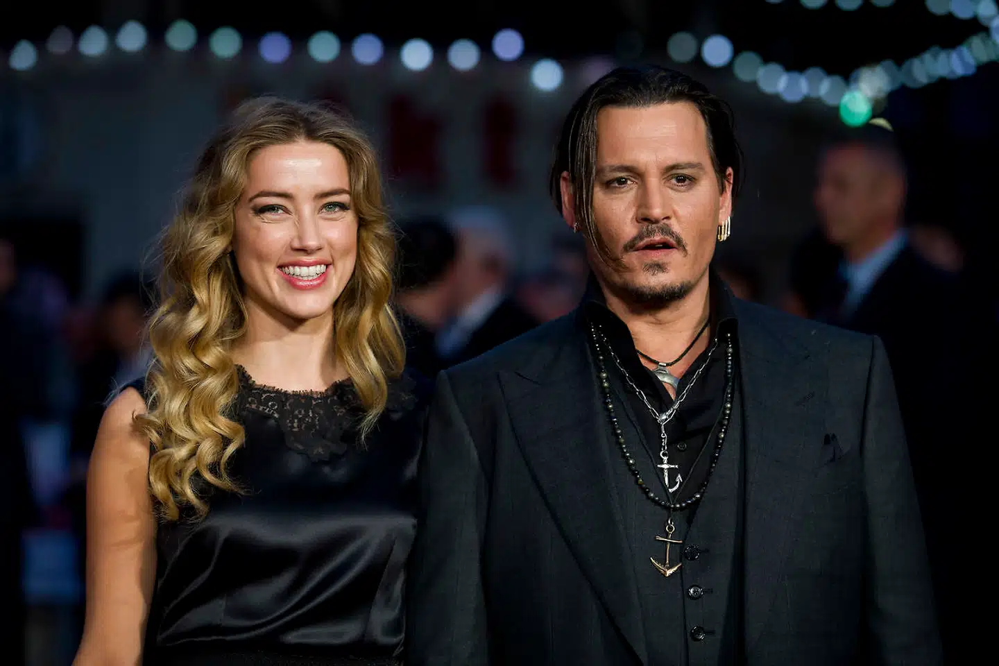 Amber Heard og Johnny Depp i oktober 2015 ved London Film Festival. Parret gik fra hinanden i 2016.
