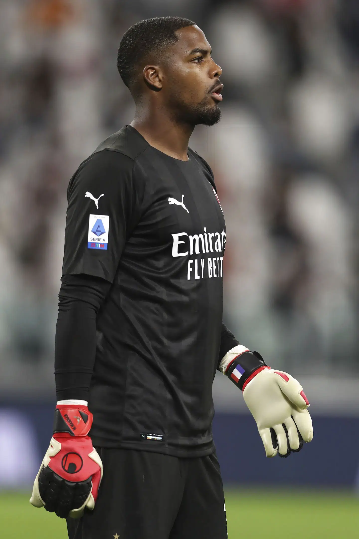 Milan-målmand Mike Maignan blev udsat for racistiske tilråb under søndagens topkamp mod Juventus. Jonathan Moscrop/Ritzau Scanpix