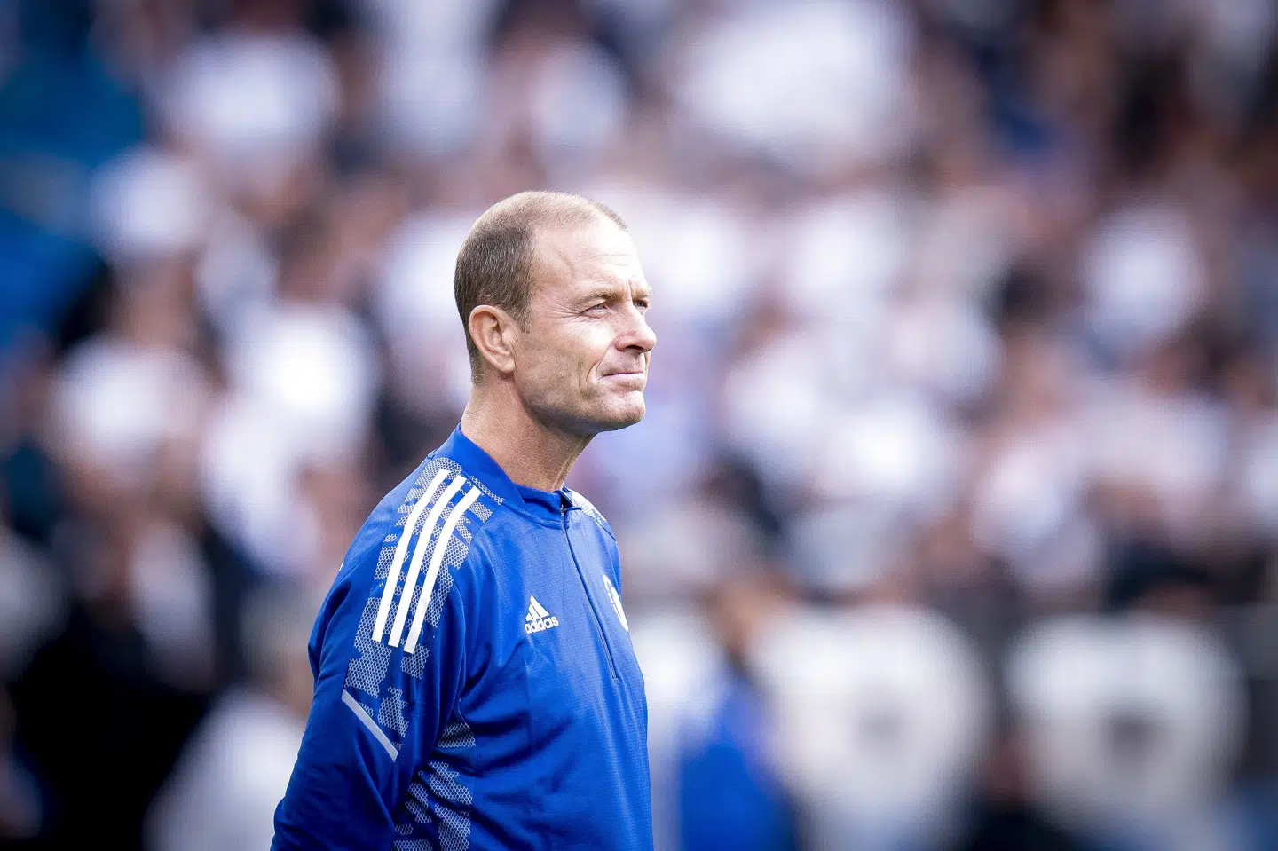 Jess Thorup kunne søndag se sit hold tabe til FC Midtjylland, selv om FCK var i overtal i en stor del af kampen. Liselotte Sabroe/Ritzau Scanpix