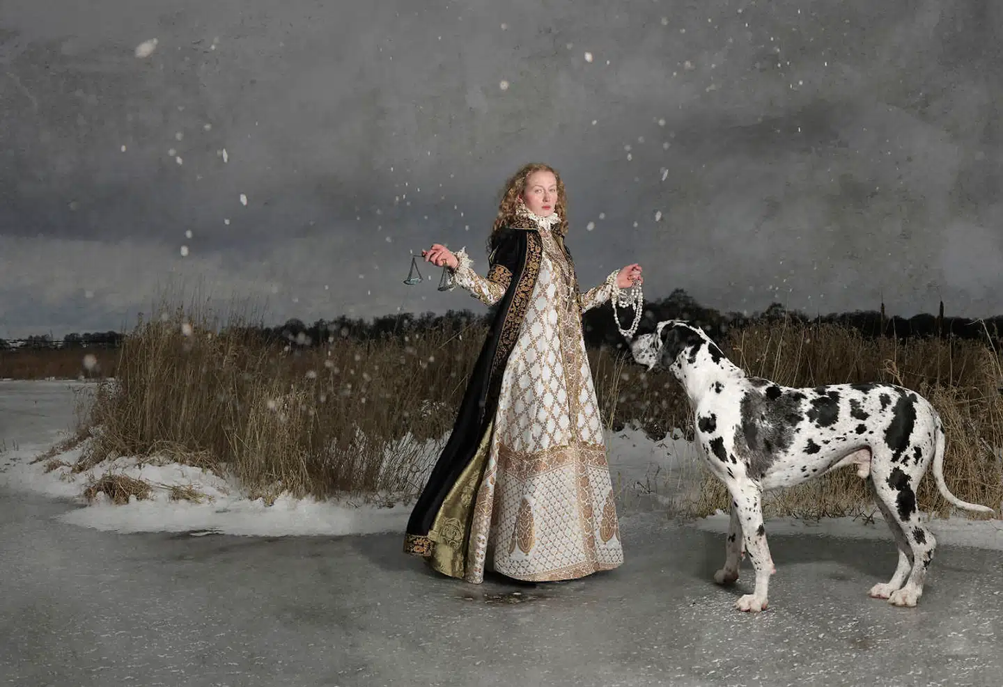 Frederik 2.s hustru, dronning Sophie, i Jim Lyngvilds billede på Kronborg.