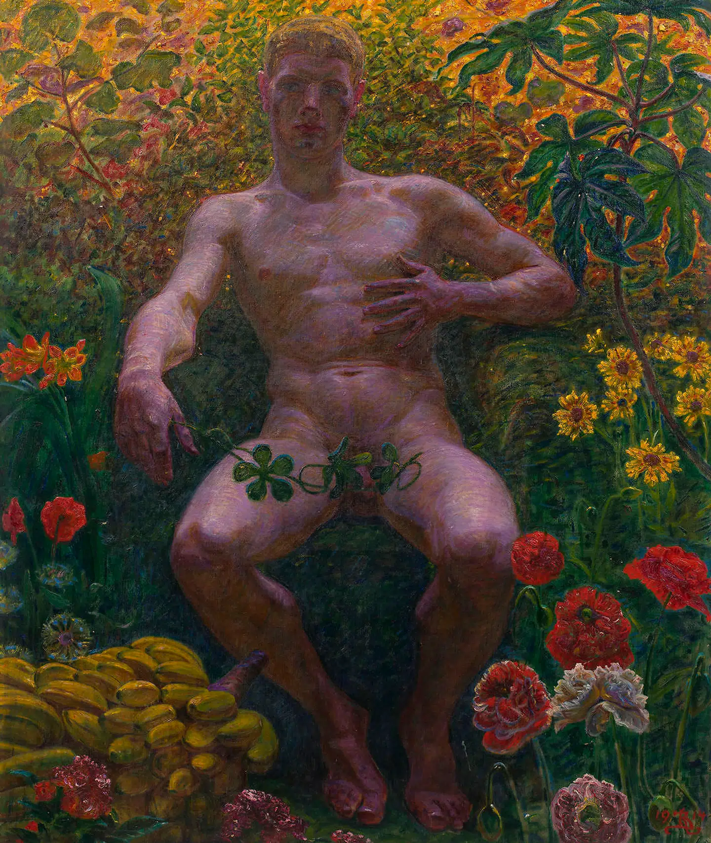 Kunstneren Kristian Zahrtmanns værk, »Adam i paradiset«. Værket er fra 1913-14.