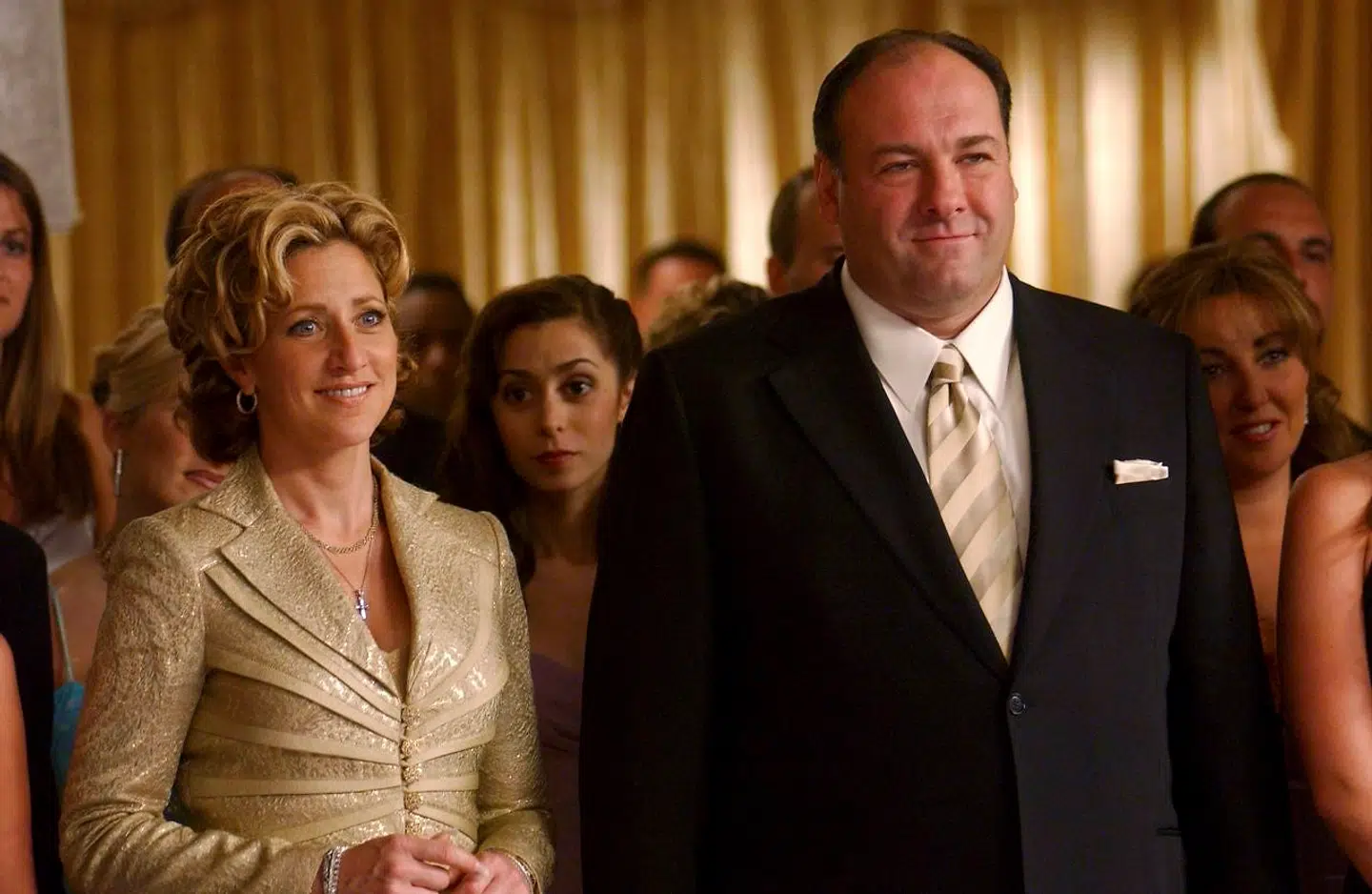 Edie Falco og James Gandolfini i rollerne som Carmela og Tony Soprano. James Gandolfini døde i Italien i 2013.