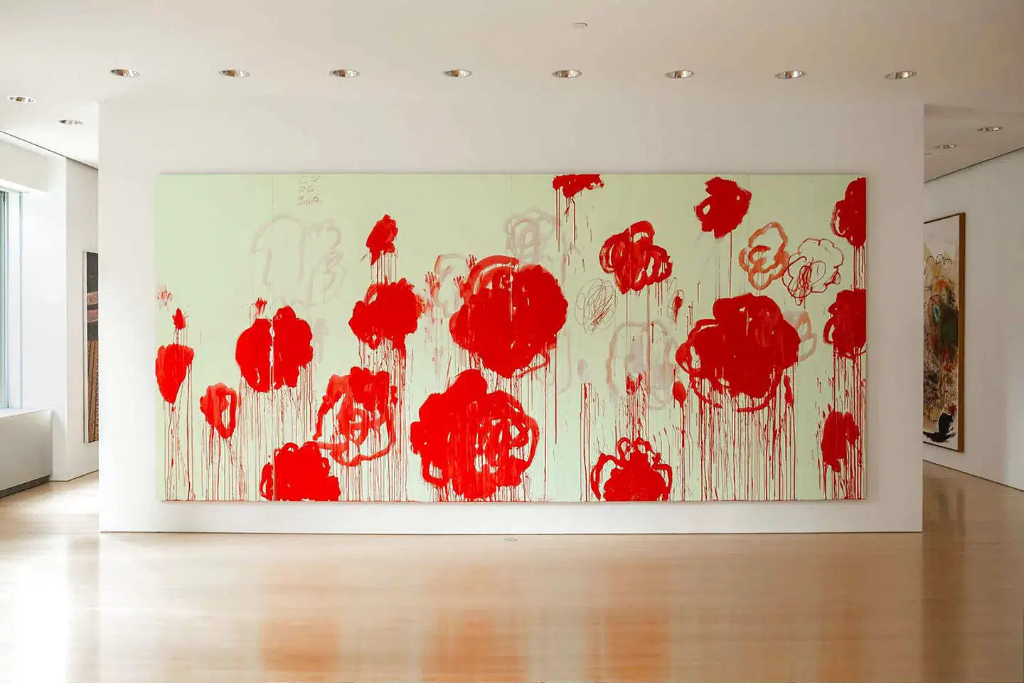 Cy Twomblys blomsterbillede »Untitled« fra 2007 er ved auktionen hos Sotheby's vurderet til 40-60 millioner kroner.