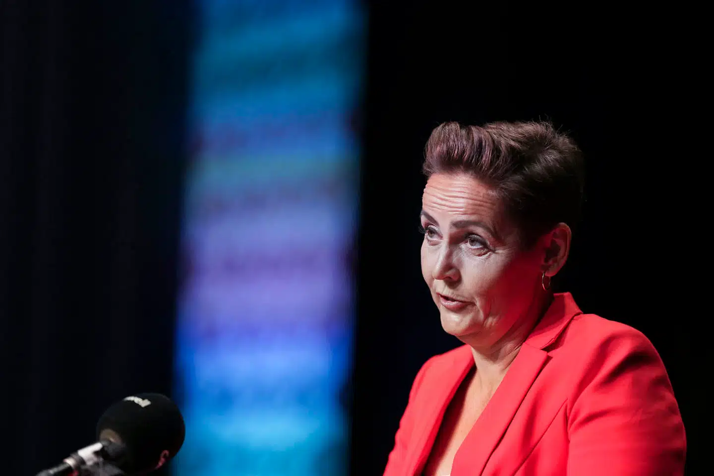 Socialistisk Folkepartis (SF) landsmøde på Comwell i Kolding lørdag den 11. september 2021. Pia Olsen Dyhr taler.. (Foto: Claus Fisker/Ritzau Scanpix)