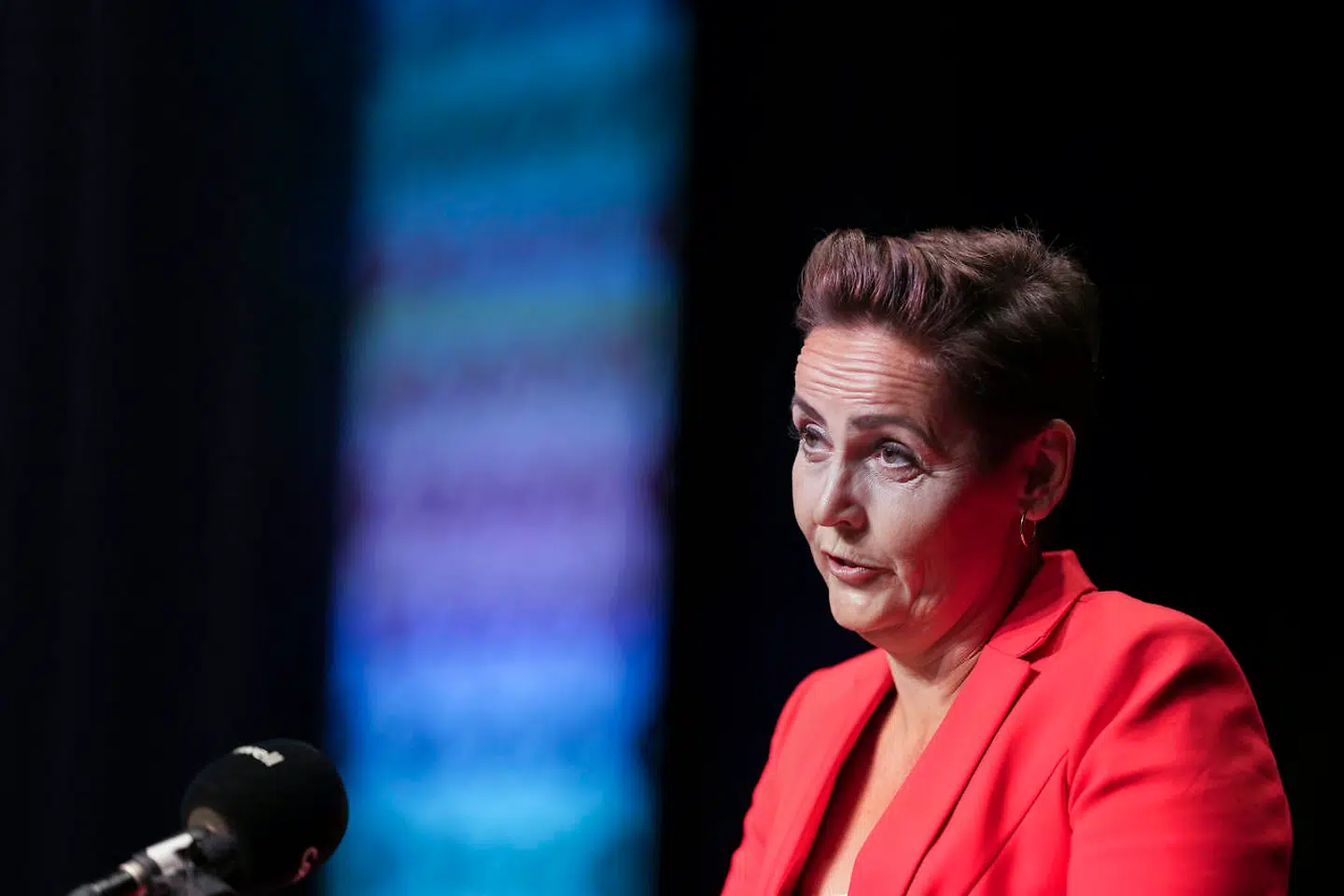 Socialistisk Folkepartis (SF) landsmøde på Comwell i Kolding lørdag den 11. september 2021. Pia Olsen Dyhr taler.. (Foto: Claus Fisker/Ritzau Scanpix)