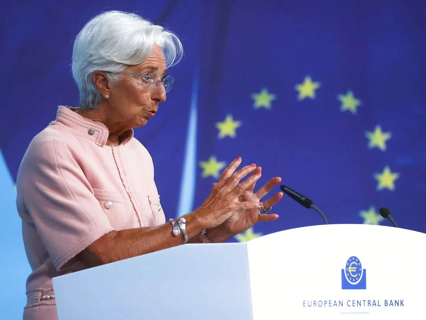 ECB-præsident Christine Lagarde understregede til torsdagens pressemøde, at den nuværende inflation i euroområdet på omkring tre procent er midlertidig.