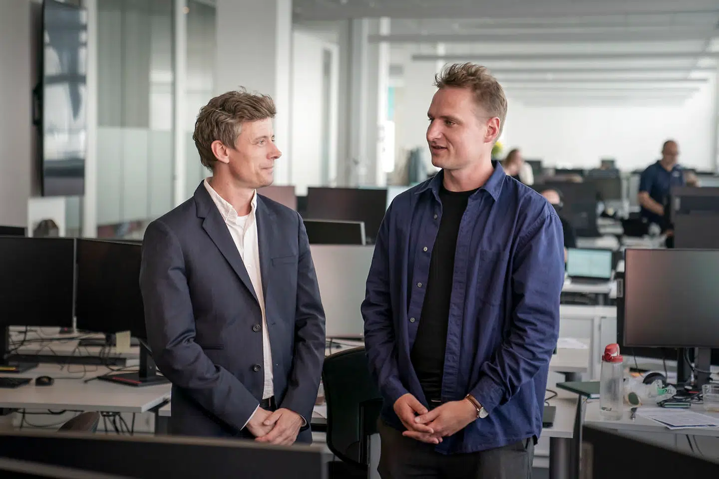 Berlingskes to nye chefer: nyhedschef Peter Burhøi (tv.) og journalistisk chef Michael Alsen (th.).