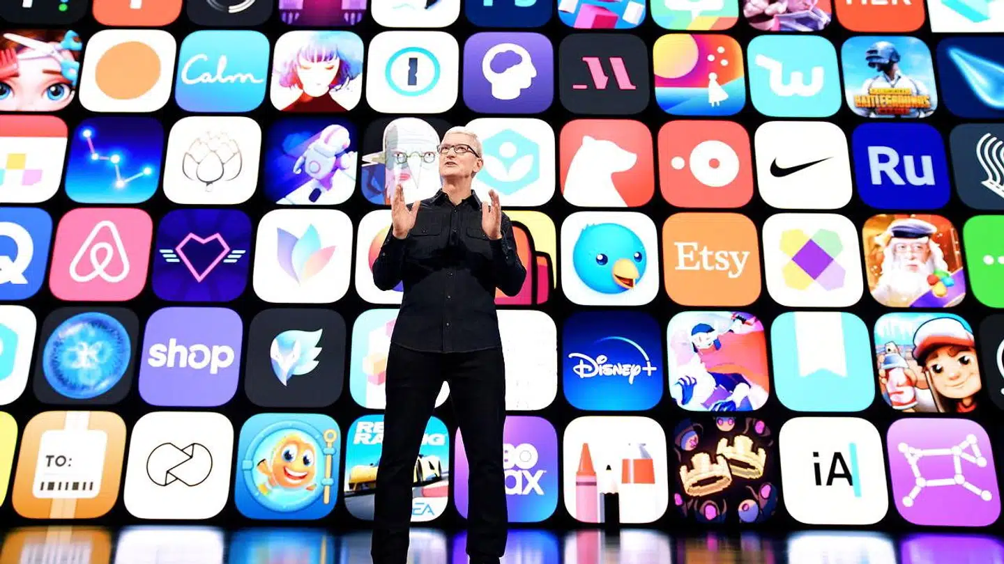 Apple med topchef Tim Cook i spidsen tager op til 30 procent i gebyr af al indtjening, som appudviklere har på deres salg gennem Apples netbutik App Store, hvor Apple samtidig har forbudt, at udviklerne må lade brugerne anvende andre betalingsformer.