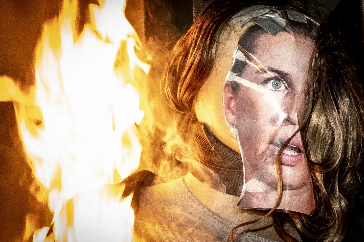 En dukke forestillende Mette Frederiksen blev brændt af 23. januar til en Men in Black-demo. Den havde teksten Hun må og skal aflives. (Arkivfoto) Mads Claus Rasmussen/Ritzau Scanpix