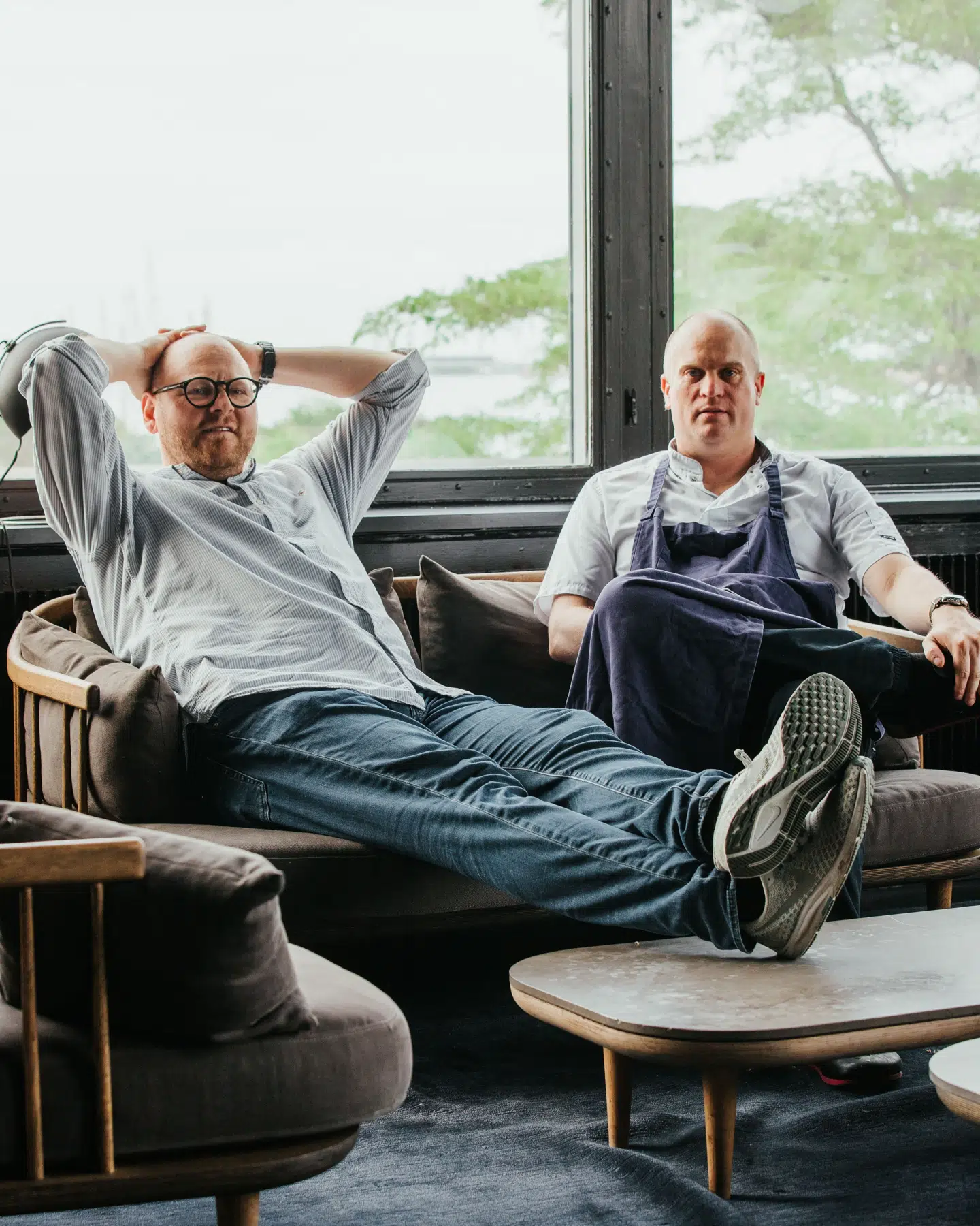 Spisehusets nye køkkenchef er Christian Mortensen (th.) – her sammen med Lars Lundø, der er driftschef på Brede Spisehus.