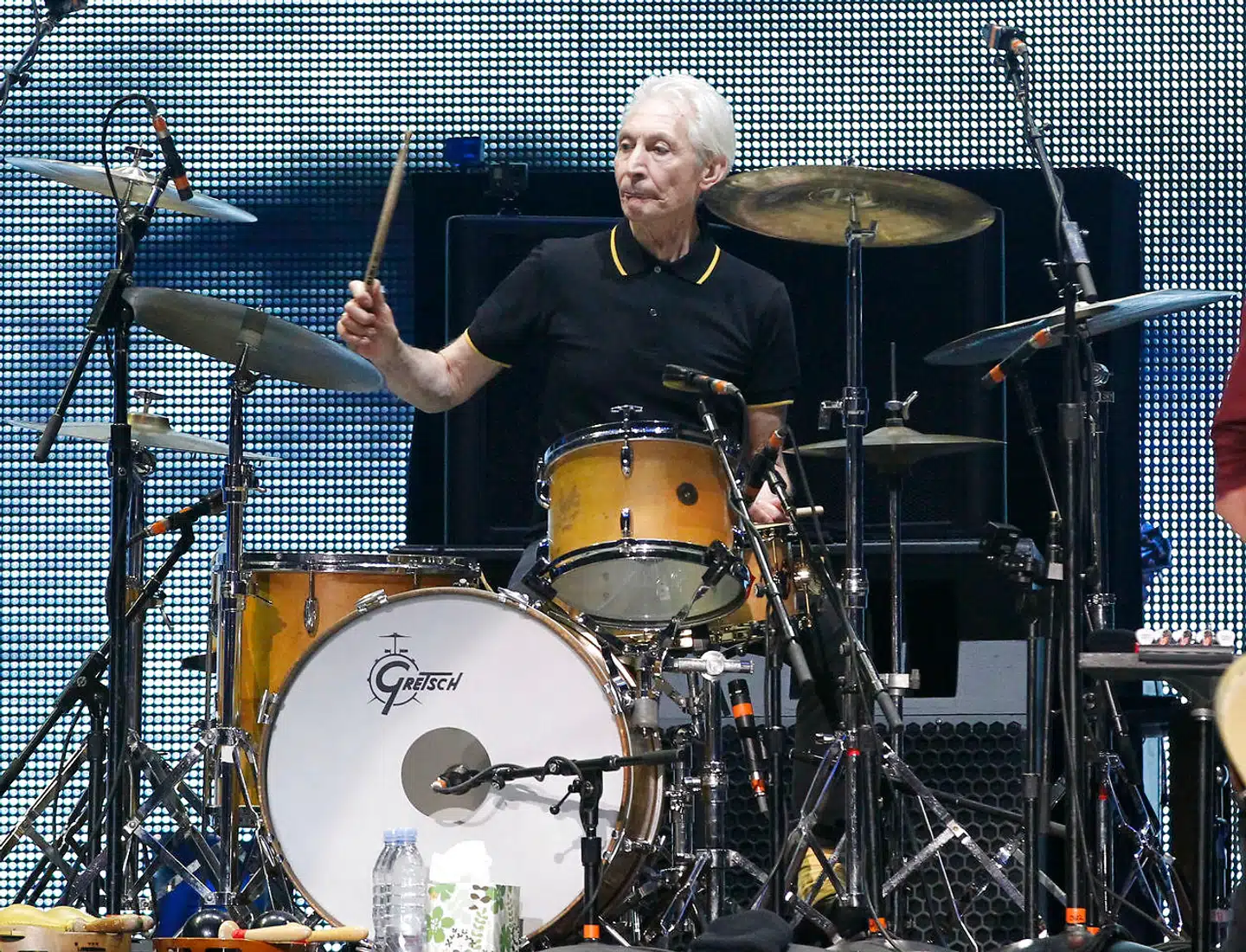 Charlie Watts døde tidligere tirsdag på et hospital i London, meddeler hans agent, Bernard Doherty. Trommeslageren var omgivet af sin familie. (Foto: MARIO ANZUONI/Ritzau Scanpix)