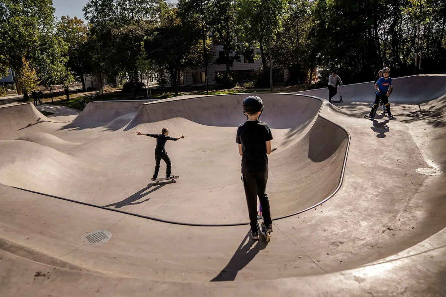 Remiseparkens skaterbane kan i nødstilfælde også bruges som vandreservoir.
