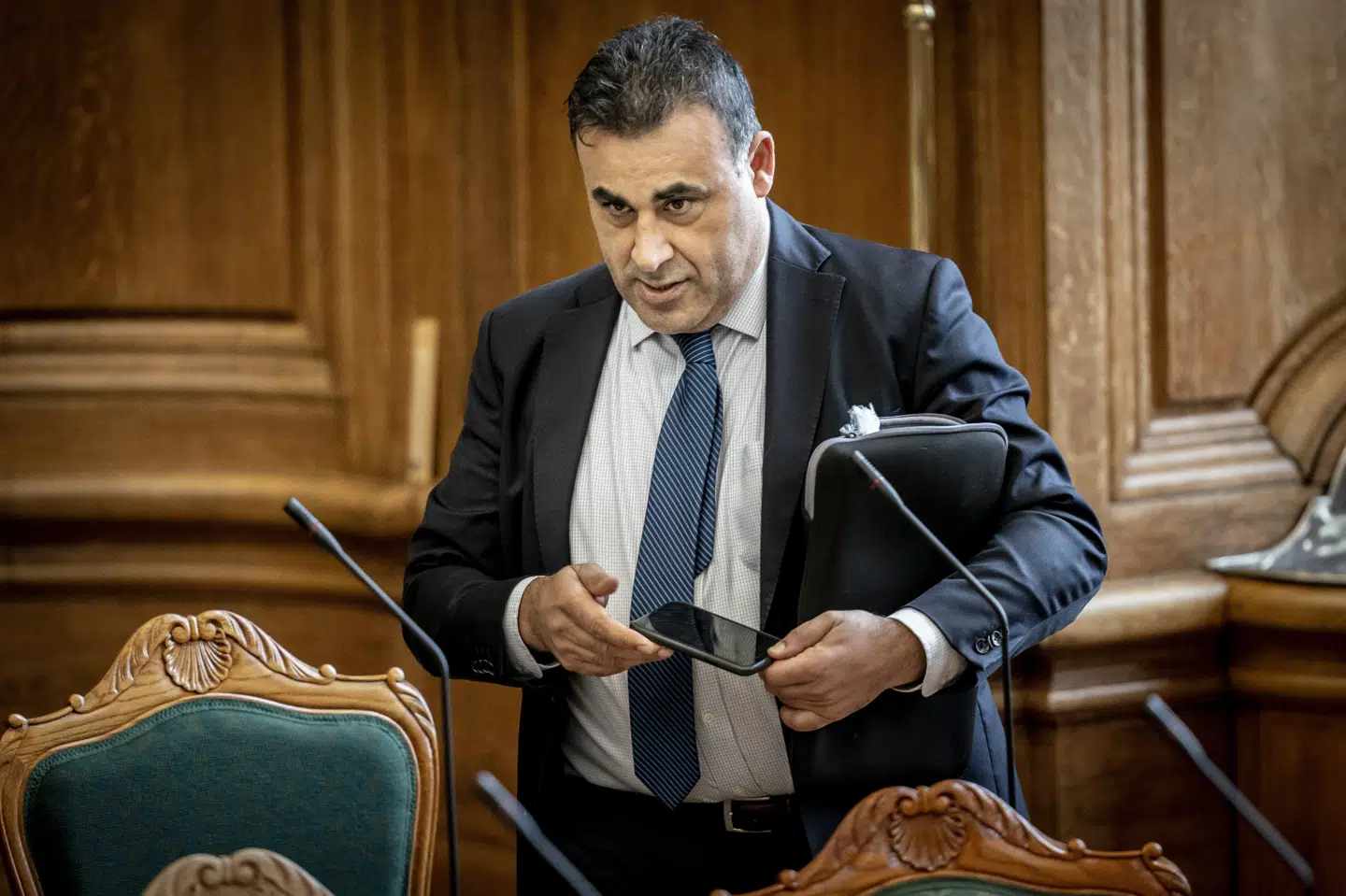 Naser Khaders sygemelding sluttede 1. august. Men partiet siger, at han ikke kan arbejde i partiet, indtil en advokatundersøgelse er slut. (Arkivfoto). Mads Claus Rasmussen/Ritzau Scanpix