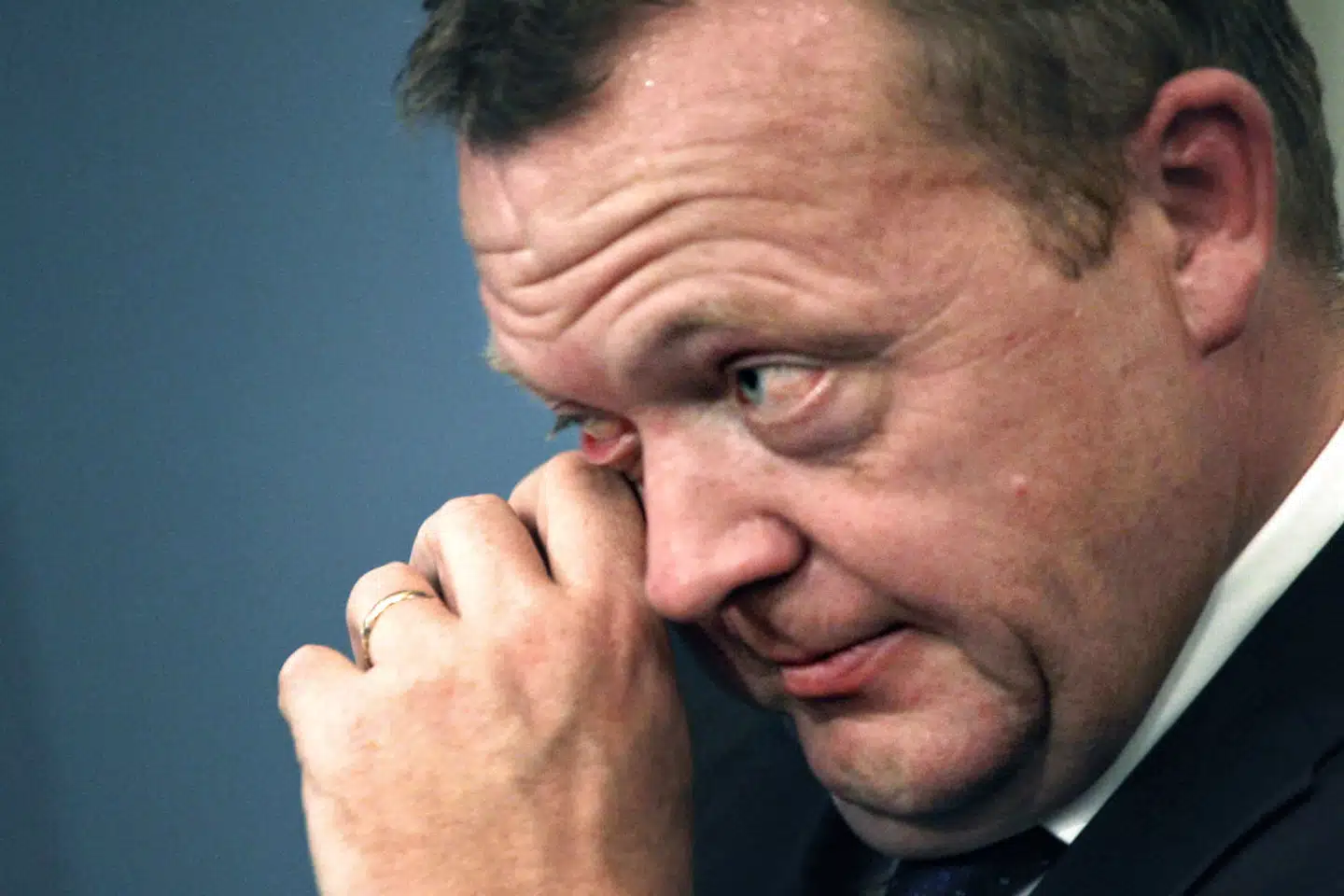 Lars Løkke Rasmussen fældede en tåre under afskedstalen i Statsministeriet, men faktisk er offentlige tårer stadig forbeholdt den succesfulde mand. (Foto: Søren Bidstrup/Scanpix 2011)