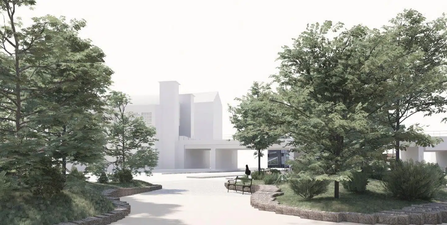 Det er sådan her, den nye plads ved Nørrebro Station vil tage sig ud, når den står færdig til september. Der er afsat 7,1 millioner kroner til projektet.