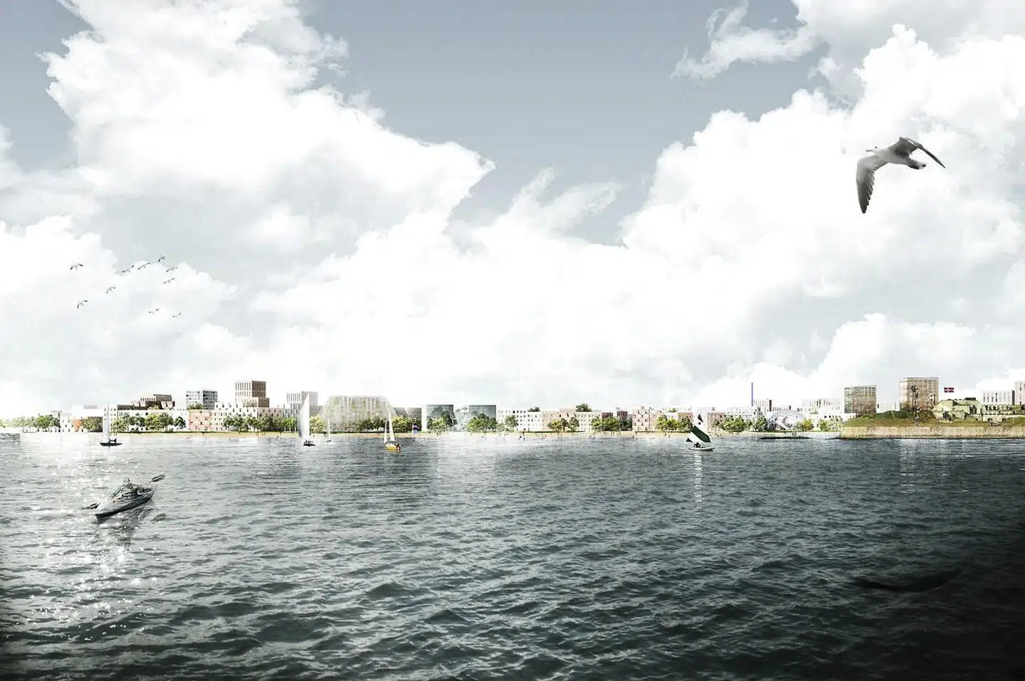 »Den ikoniske tur til Den Lille Havfrue bliver ikke helt det samme, når hun ikke længere har det åbne hav som baggrund, men en tvivlsom skyline af pensionskasseudviklede lejlighedsbyggerier,« skriver Ane Cortzen om udsigten til Lynetteholmen.