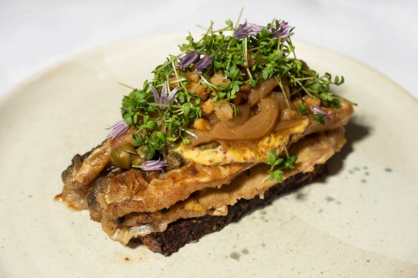 Den stegte sild på Møntergade, serveret med bløde løg og fedtegrever, er den bedste, Søren Frank til dato har smagt.