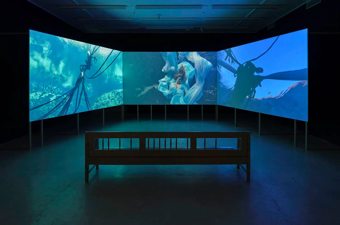 I kælderens slugt kan man opleve Janaina Tschäpes videoværk »Blod, Sea« fra 2004, hvor hun performer som et tentakelvæsen under vand.