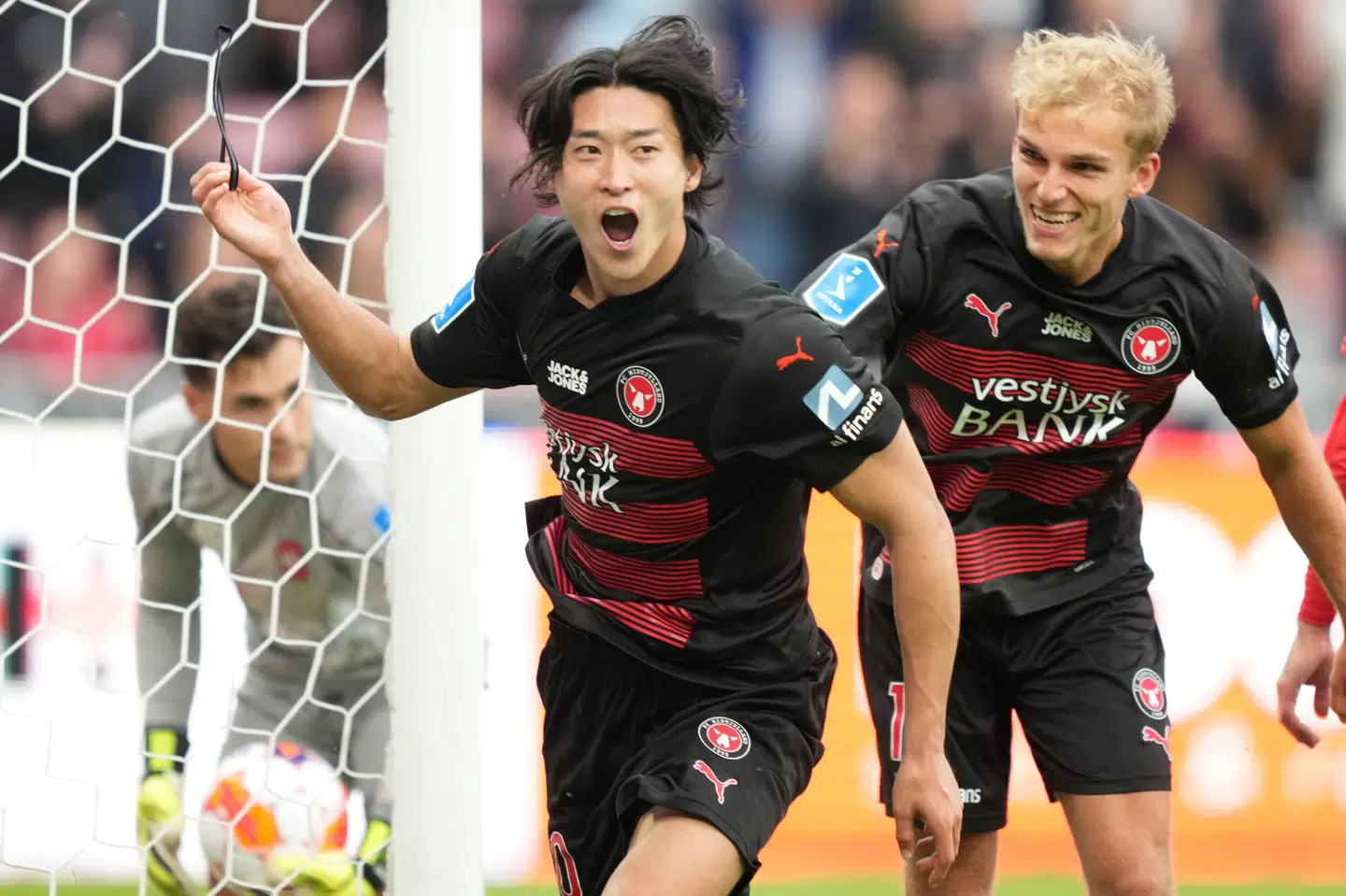 Nyindkøbet Cho Gue-sung blev matchvinder for FC Midtjylland i Superligaens sæsonpremiere. Claus Fisker/Ritzau Scanpix