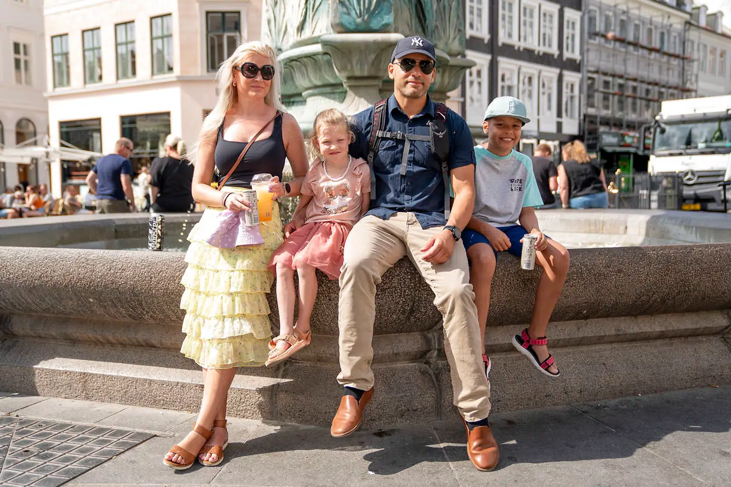 Fra venstre: Benedicte Mengshoel, Saga Degela, Johan Degala og Adrian Cruz, alle fra Norge.