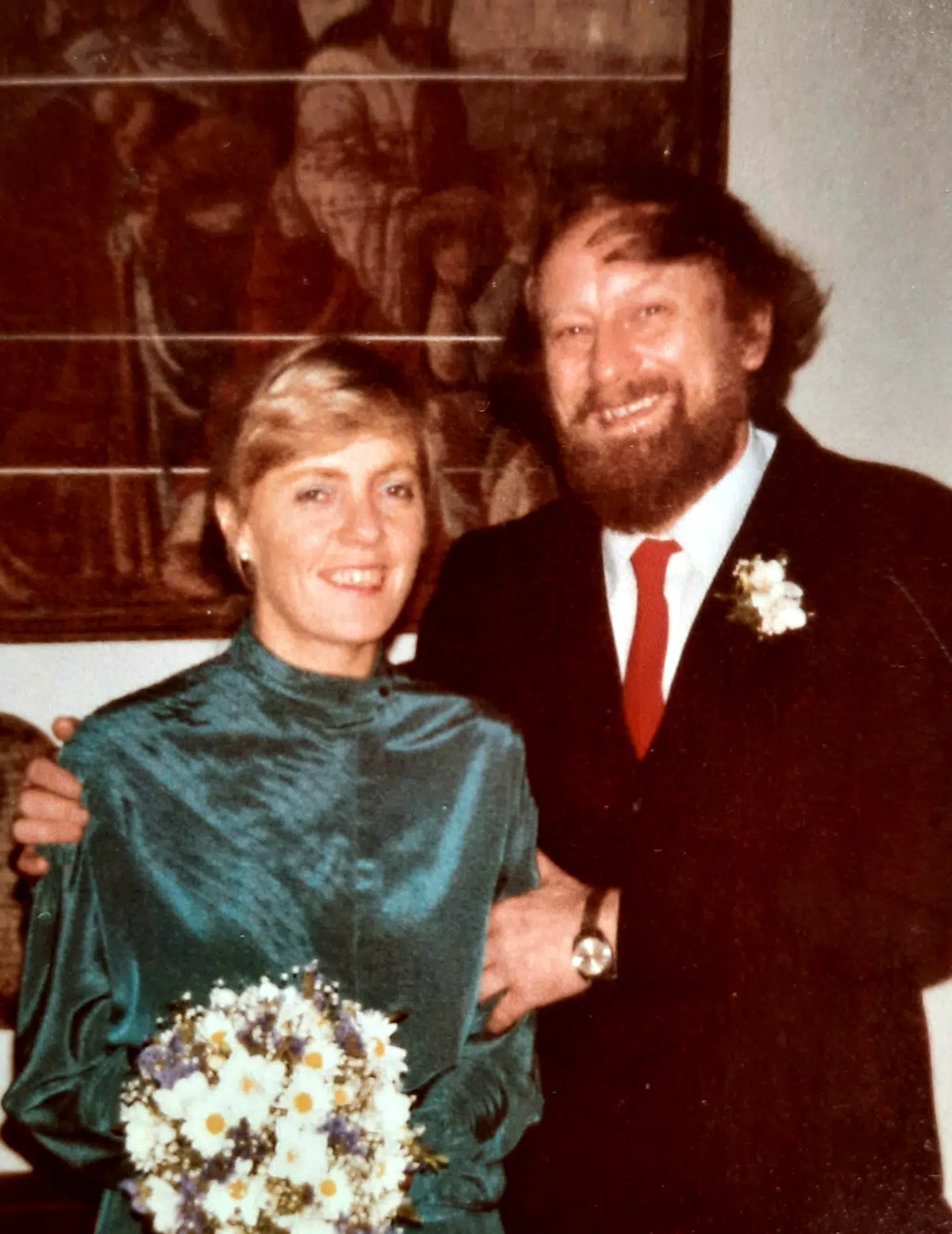 Gitte og Kurt Westergaard blev gift på det daværende rådhus i Ebeltoft i december 1983.