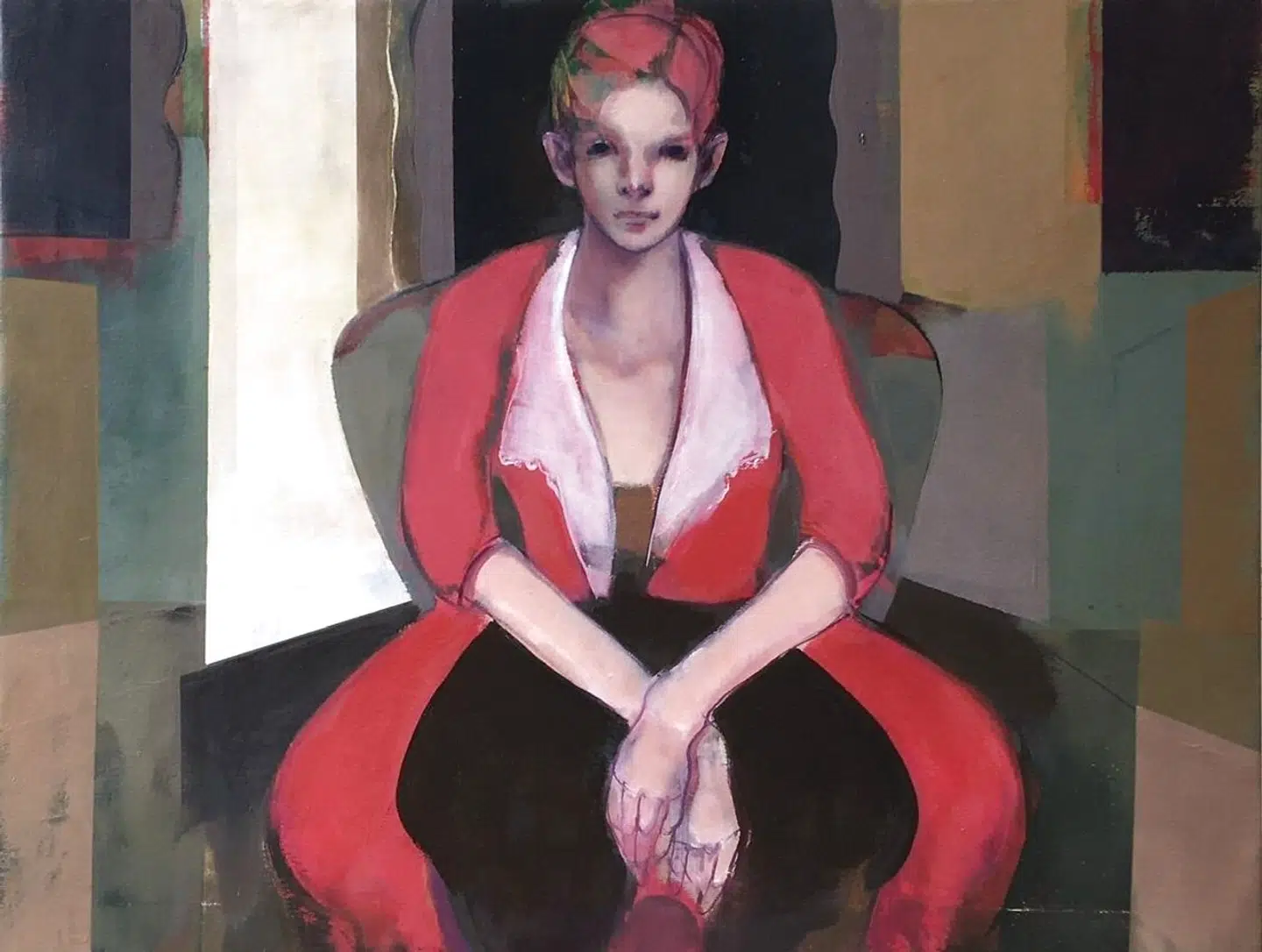 Her ses værket »Andrea, girl between chairs« af Dag Aronson.