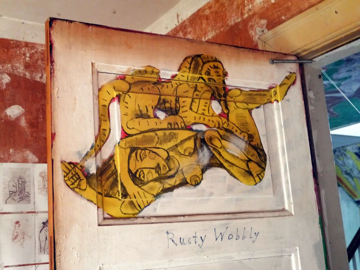 »Liggende dame med venlig hund« er et af de værker, der er udstillet i Richard Winthers Hus.