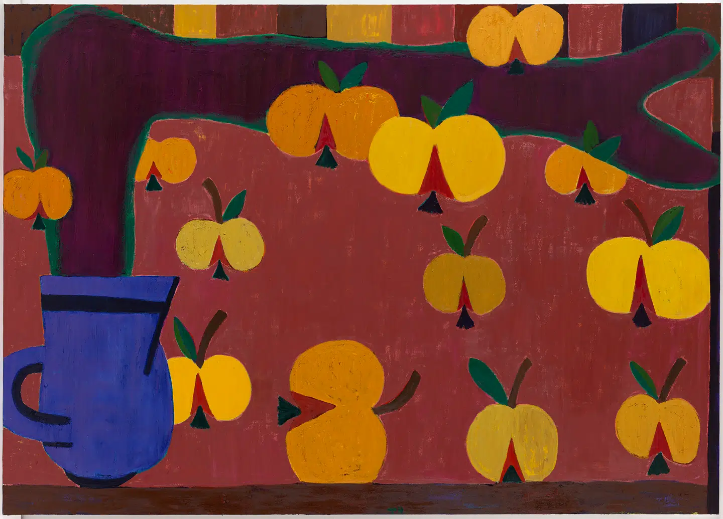 Blomster og frugt er klassiske vanitas-motiver fra den »store« kunsthistorie. Nu får de også en tur i Tal R-centrifugen.