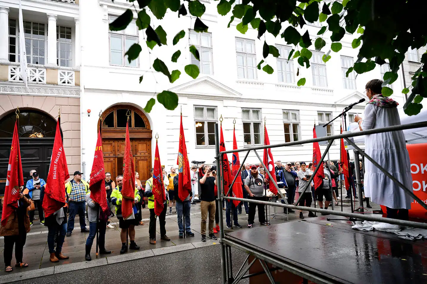 Forud for at Jensens Bøfhus og fagforbundet 3F tørnede sammen i Arbejdsretten, demonstrerede fagforbundet mod bøfkæden.