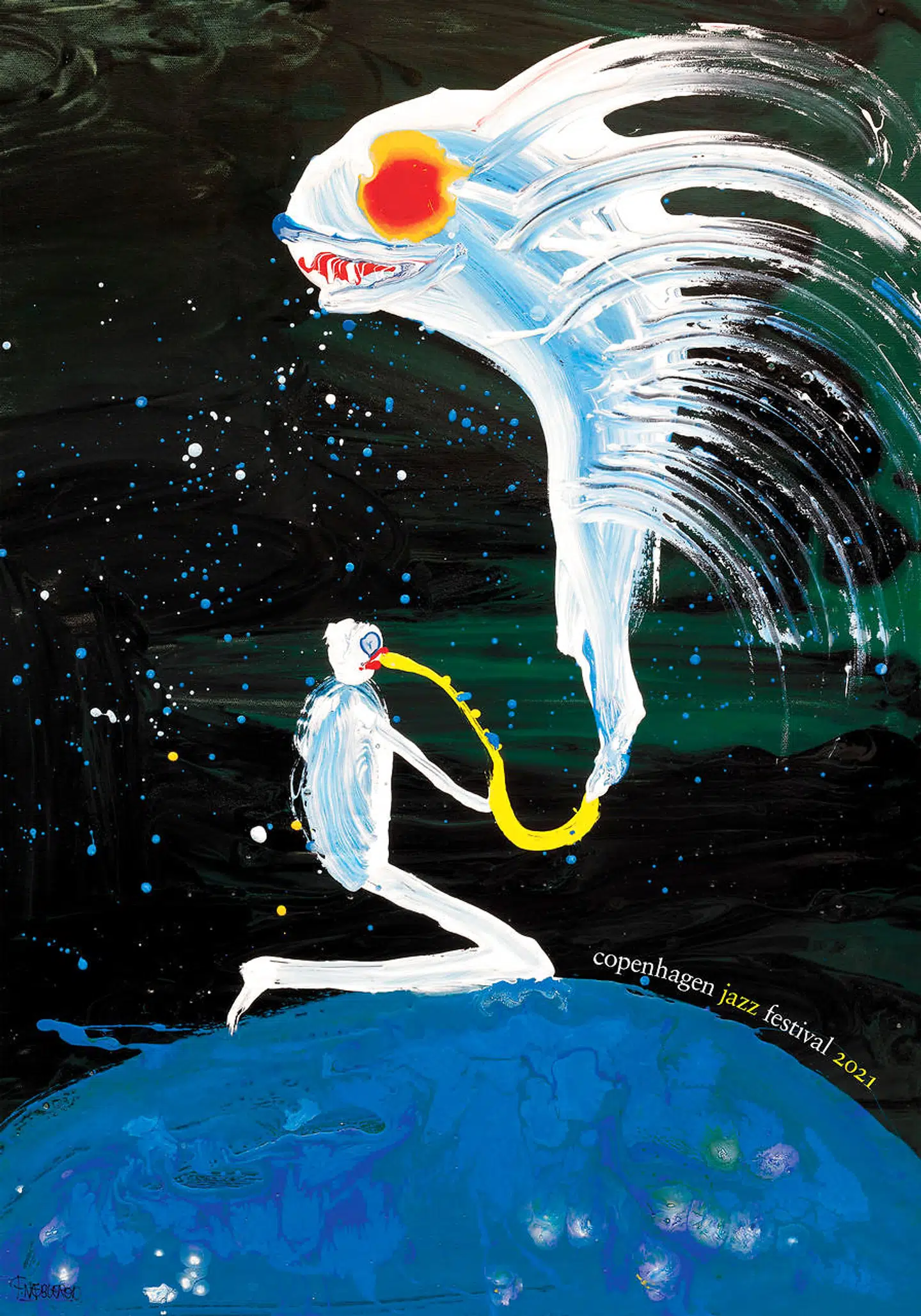 Årets Festivalplakat er kreeret af den fremadstormende billedkunstner Frederik Næblerød.