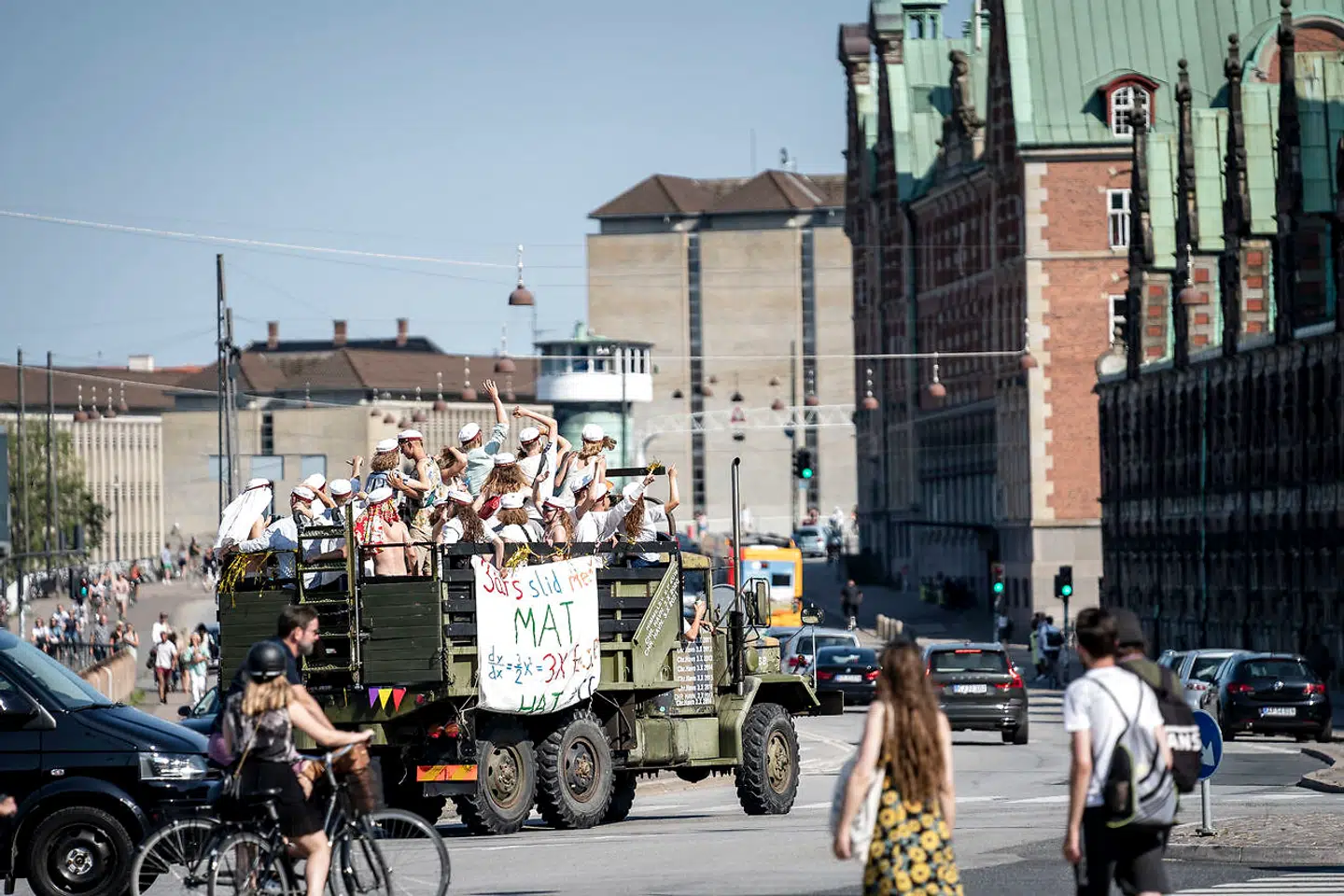 Studenterkørsel i København, fredag 26. juni 2020.