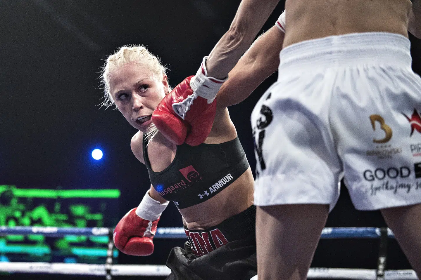 Dina Thorslund tabte ti kilo i løbet af en måned for at blive klar til kampen mod mexicanske Jasseth Noriega. Henning Bagger/Ritzau Scanpix