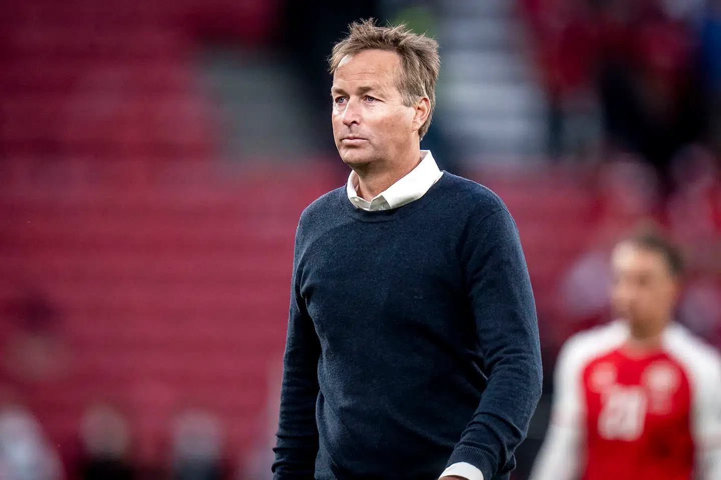 Landstræner Kasper Hjulmand efter EM landskampen mellem Danmark-Finland i Parken, København lørdag den 12. juni 2021. (Foto: Liselotte Sabroe/Ritzau Scanpix)