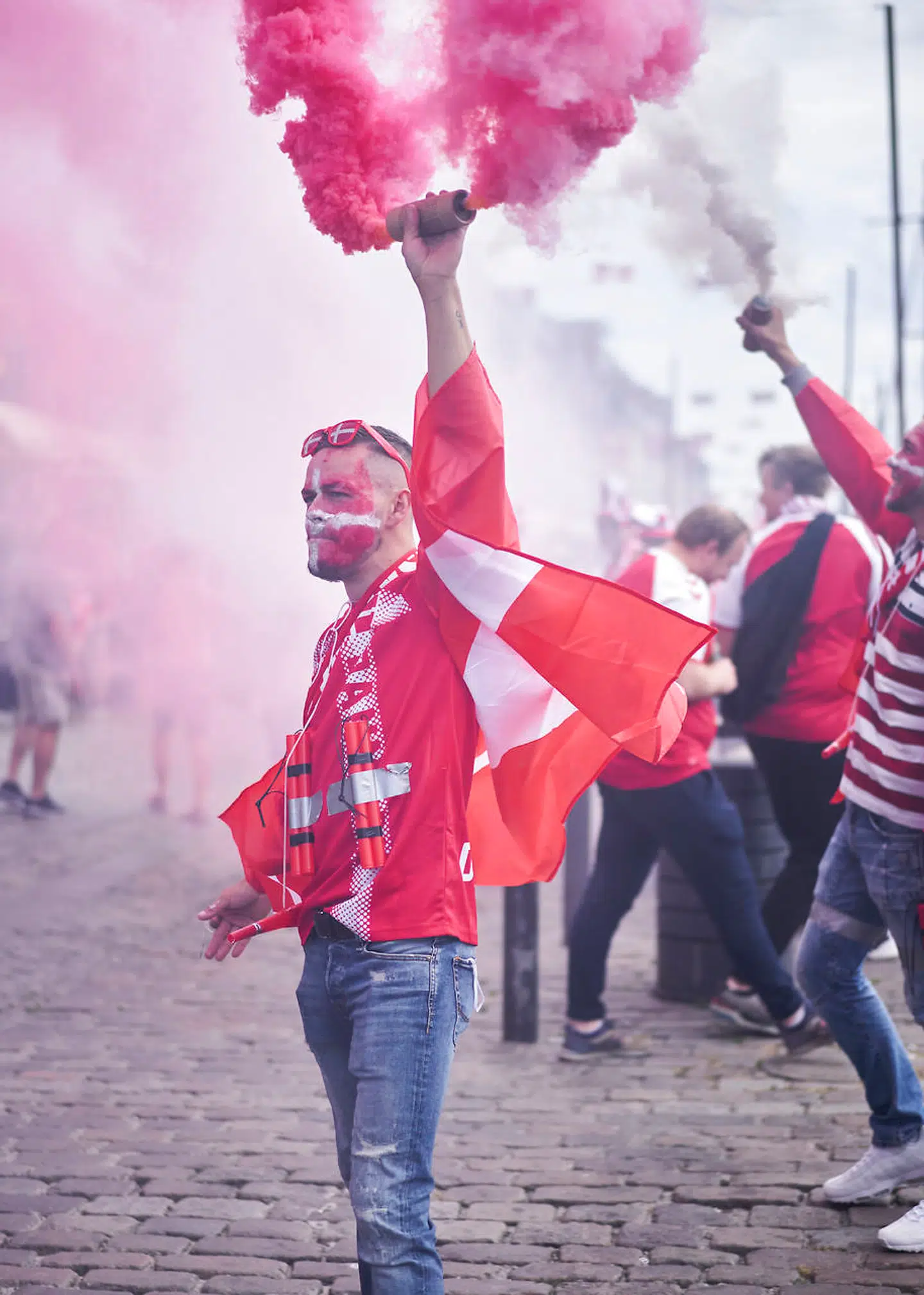 Mathias Ølting havde konstant enten et kompressorhorn eller en røgpatron i hånden.