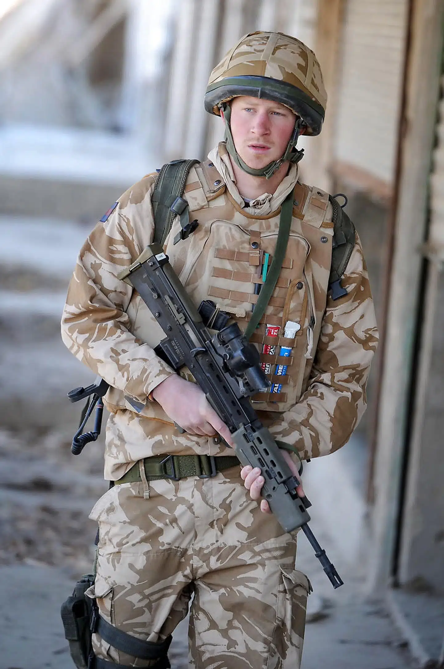 Prins Harry under patrulje i Afghanistan for år tlibage.