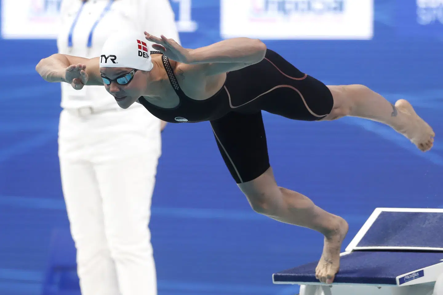 Pernille Blume var med på holdet, da Danmark endte på fjerdepladsen i 4x100 meter fri ved EM i svømning på langbane. Petr David Josek/Ritzau Scanpix