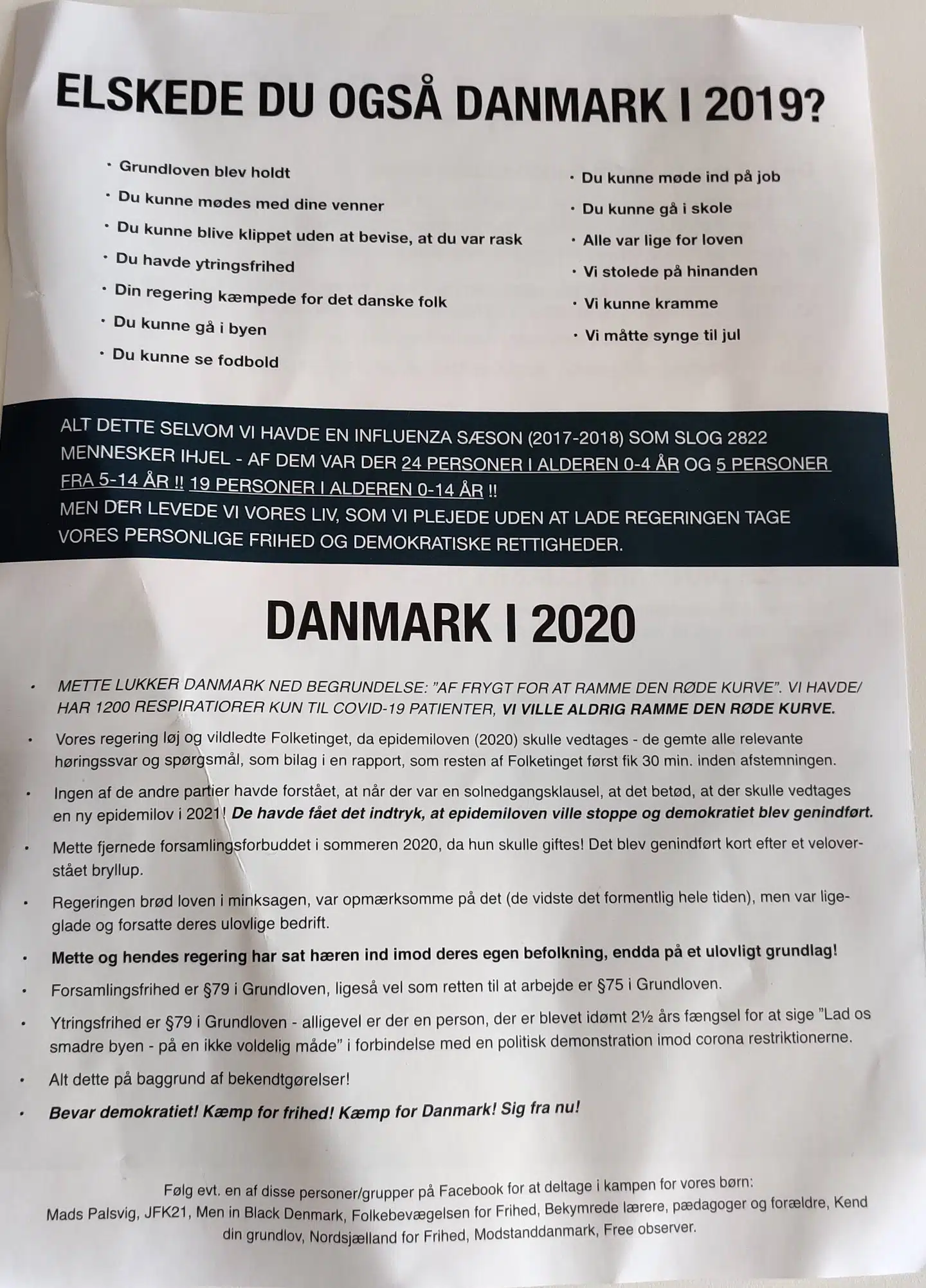 Den anden side af løbesedlen.