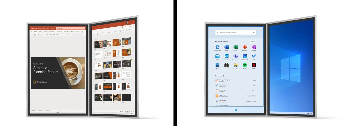 Windows 10X var oprindelig tiltænkt at skulle bruges på telefoner og tablets med to skærme men blev siden ændret til at skulle konkurrere med Google Chrome OS, som har fået fat på de enklere og billigere, bærbare pc’er.